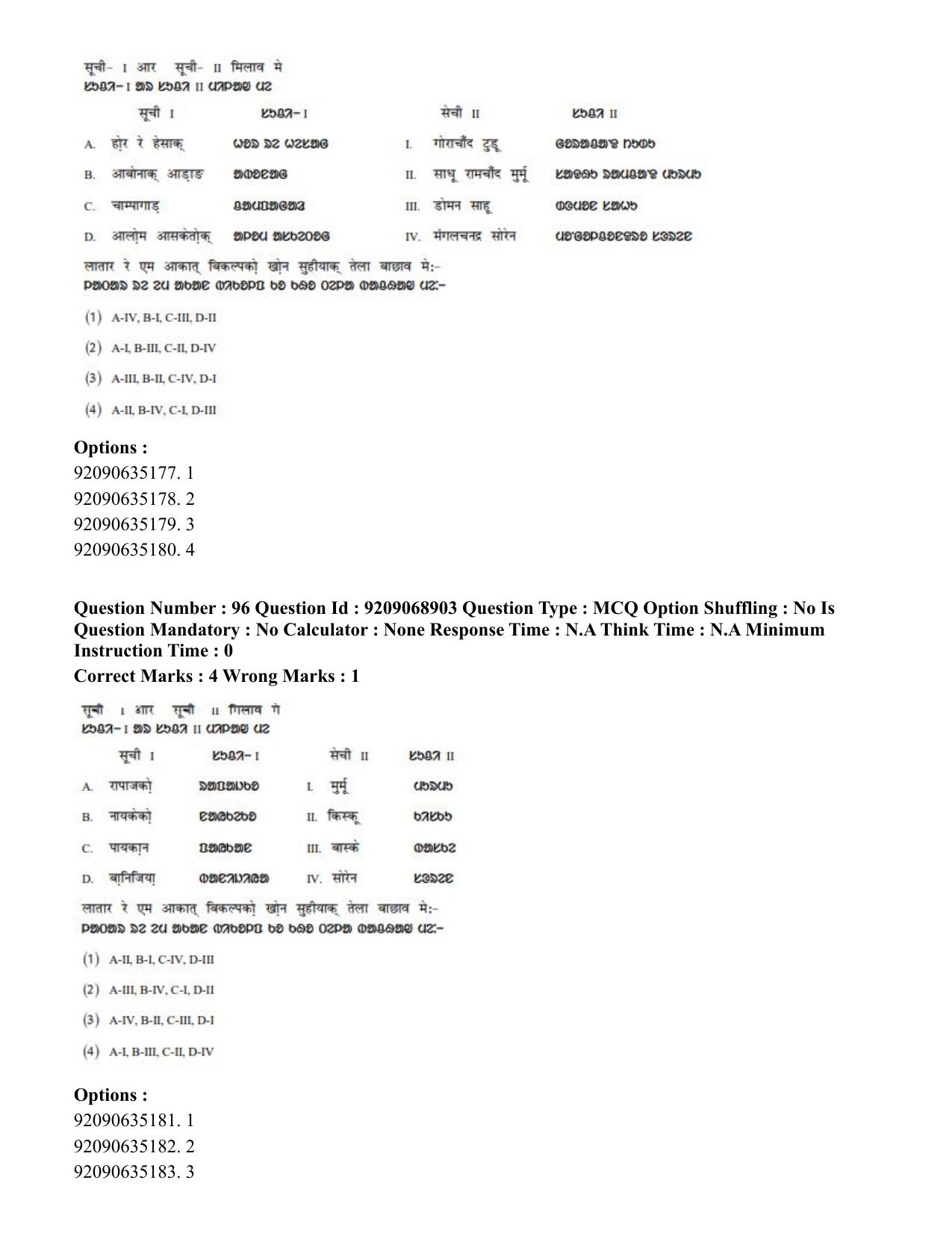 CUET PG 2023: LAQP40 – Santali (Eng.)-Shift 3 (08-06-2023) Question Paper - Page 159