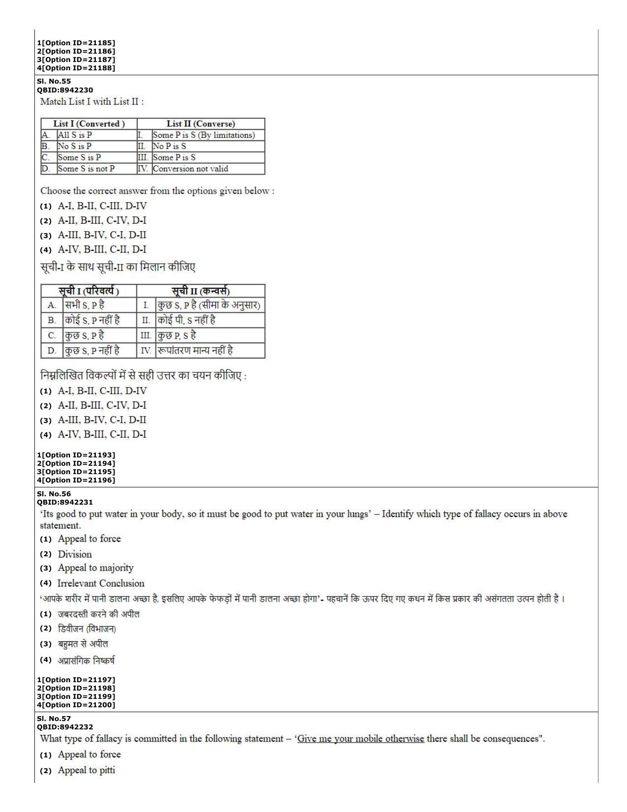 CUET (PG) 2022: PGQP-07 Philosohy (07-09-2022) Question Paper - Page 21