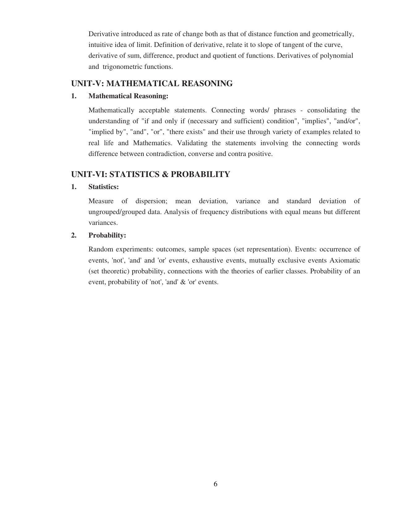 UBSE Class 11 Syllabus - Page 6