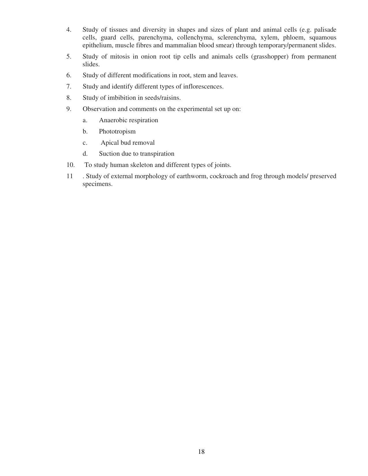 UBSE Class 11 Syllabus - Page 18