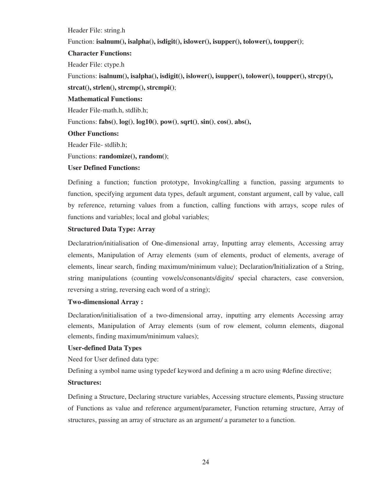 UBSE Class 11 Syllabus - Page 24