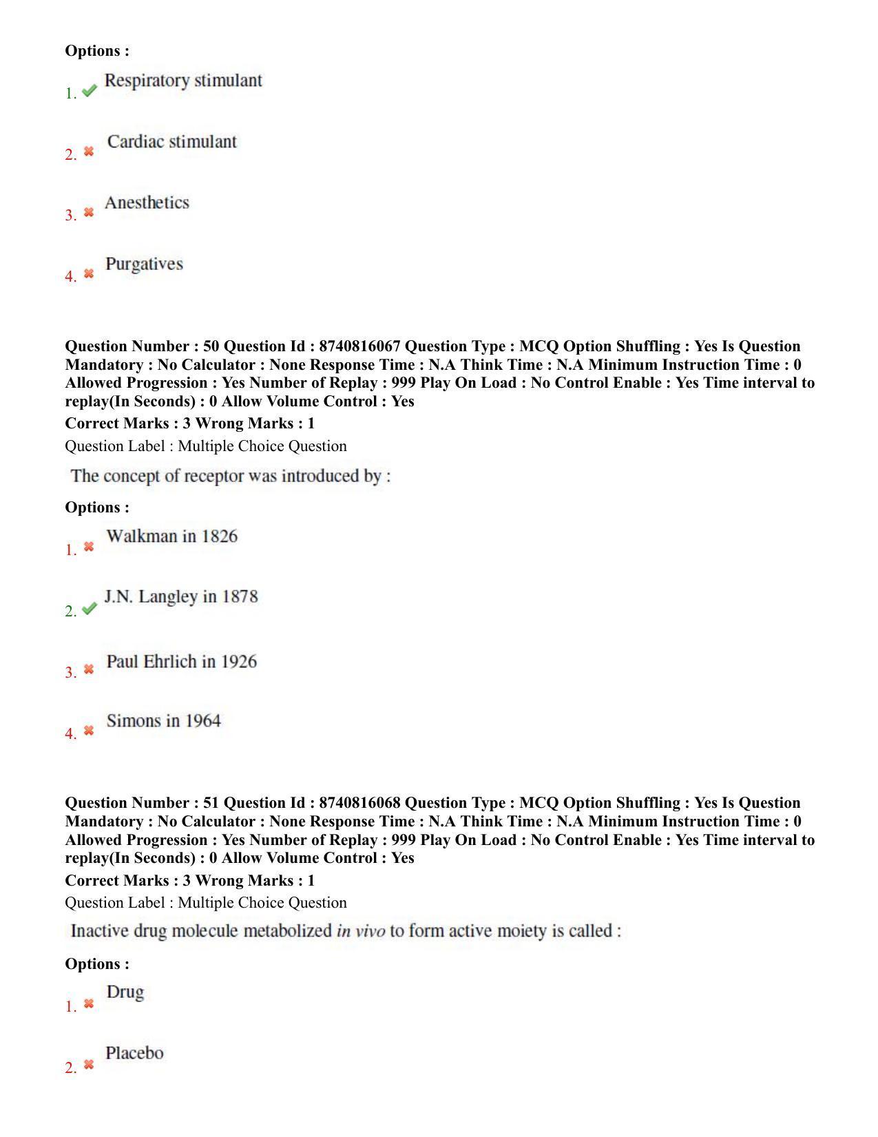 BHU RETVeterinary 2020 Question Paper - Page 32