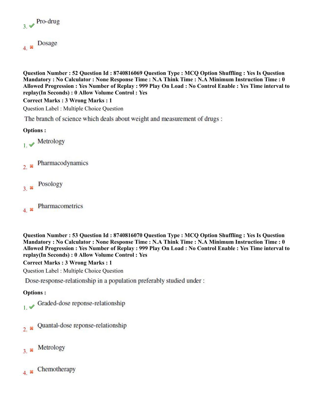BHU RETVeterinary 2020 Question Paper - Page 33