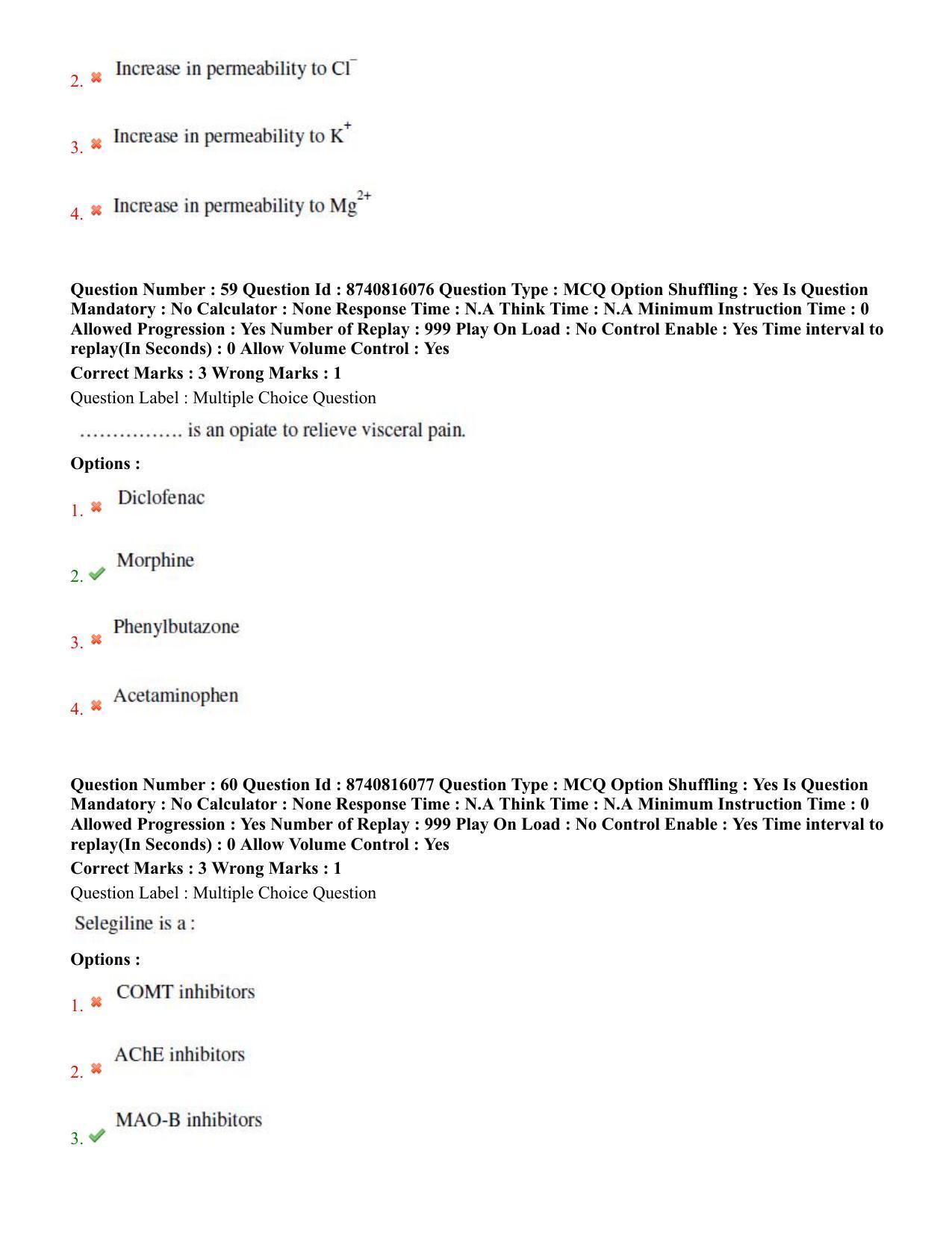 BHU RETVeterinary 2020 Question Paper - Page 36