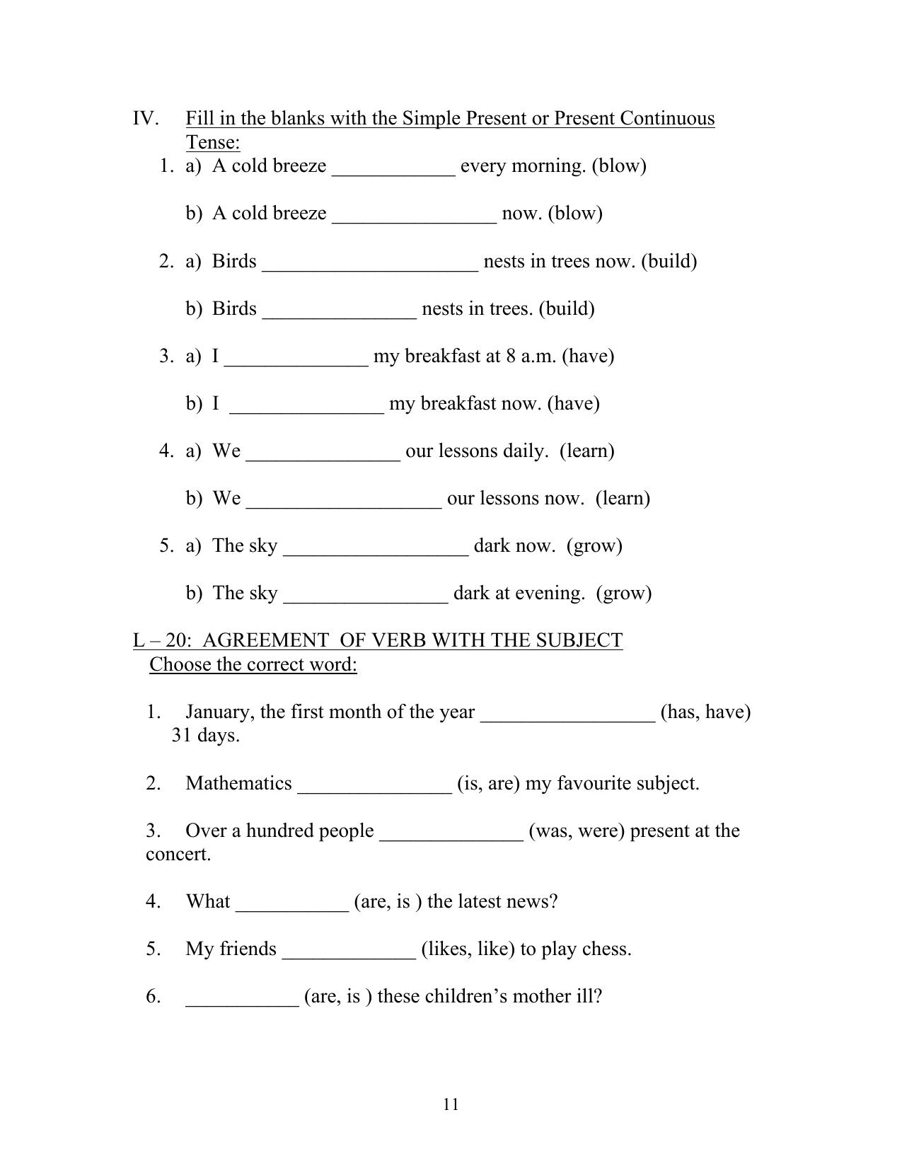 Worksheet for Class 4 English Assignment 104 Adverbs - Page 3