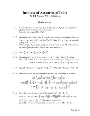 ACET March 2021 Solution
