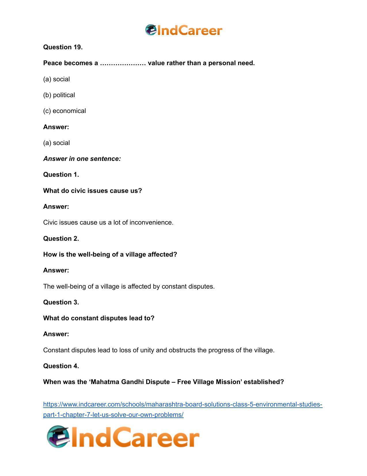 Maharashtra Board Solutions Class 5-Environmental Studies (Part 1): Chapter 7- Let us Solve Our own Problems - Page 11