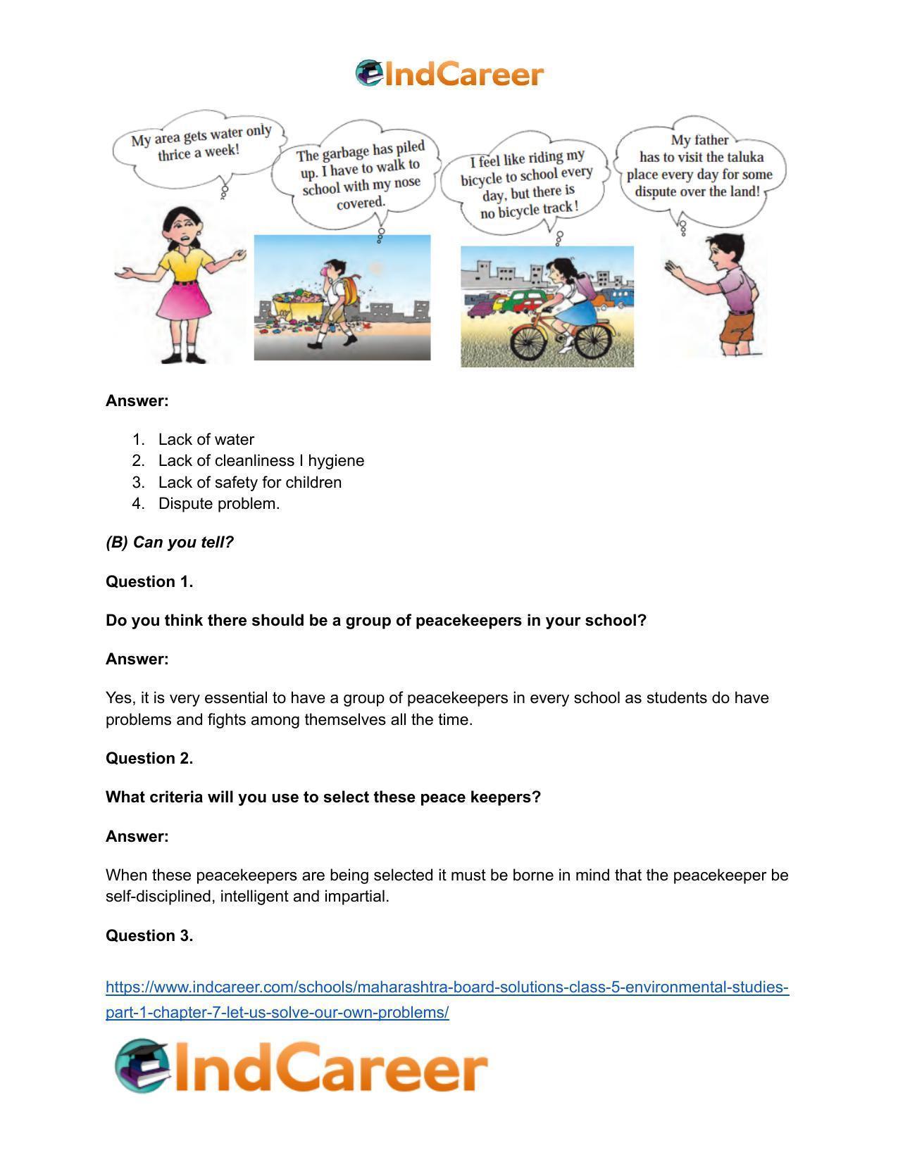 Maharashtra Board Solutions Class 5-Environmental Studies (Part 1): Chapter 7- Let us Solve Our own Problems - Page 15