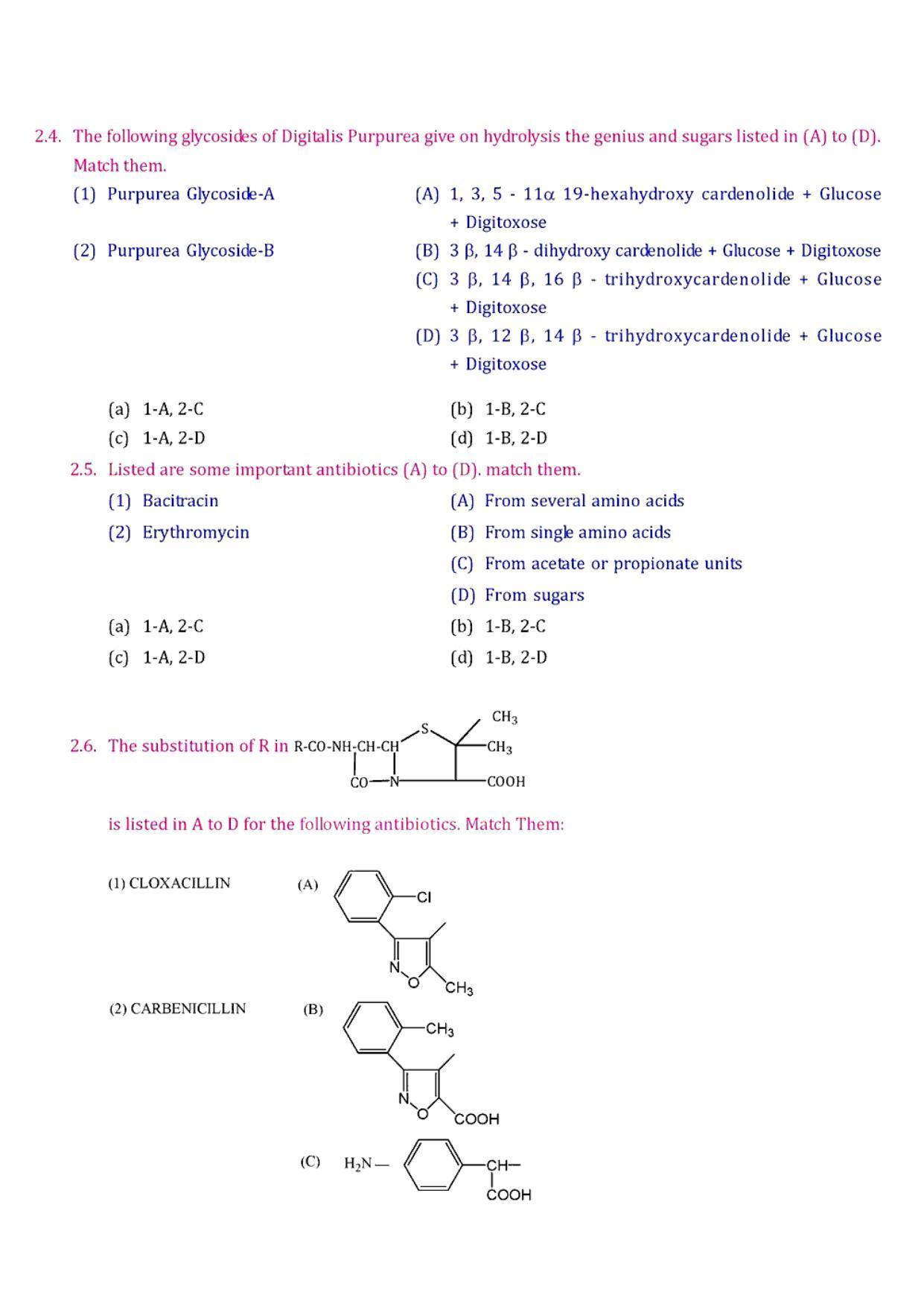 GPAT 1998 Question Paper with Answer Key - Page 6