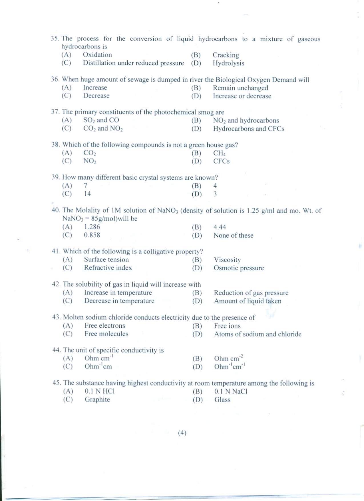 PUCET UG 2022 Chemistry Question Paper - Page 5