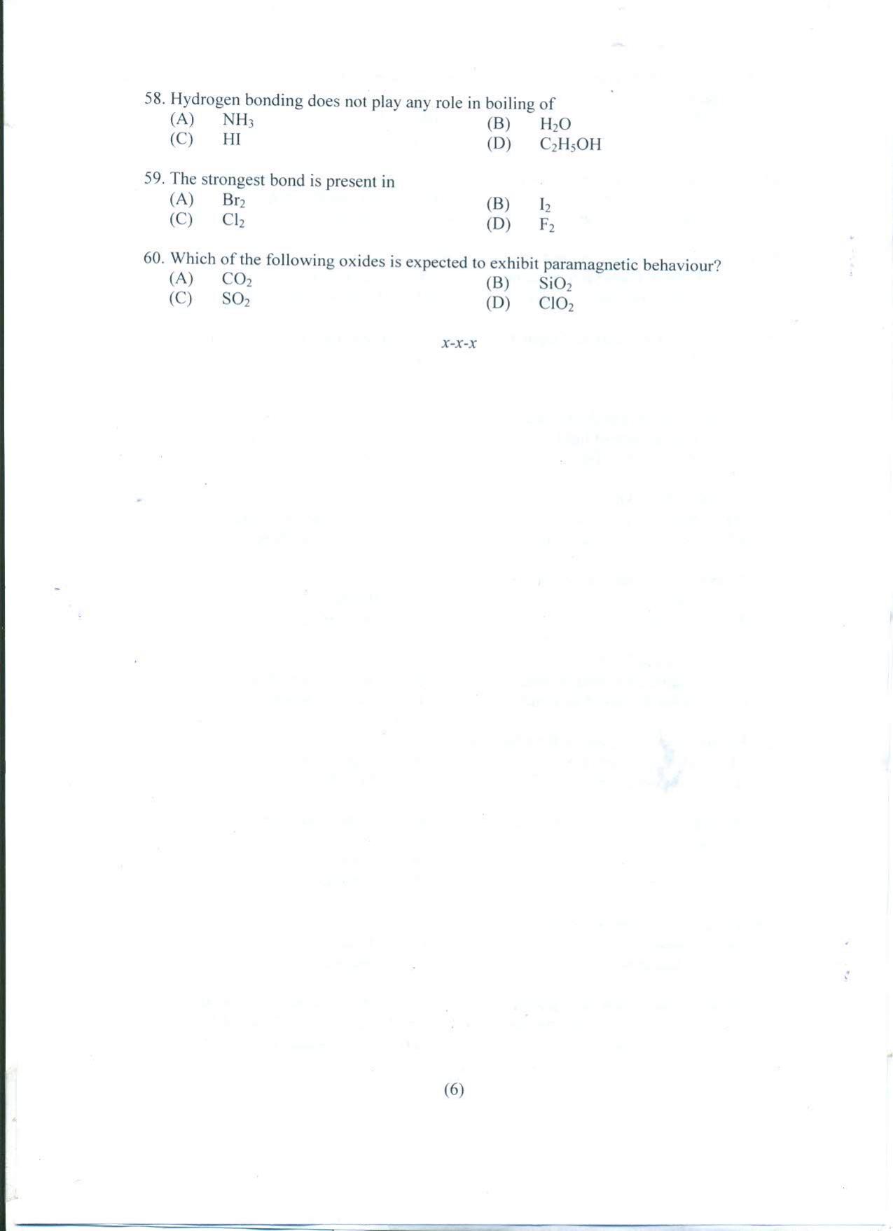 PUCET UG 2022 Chemistry Question Paper - Page 7
