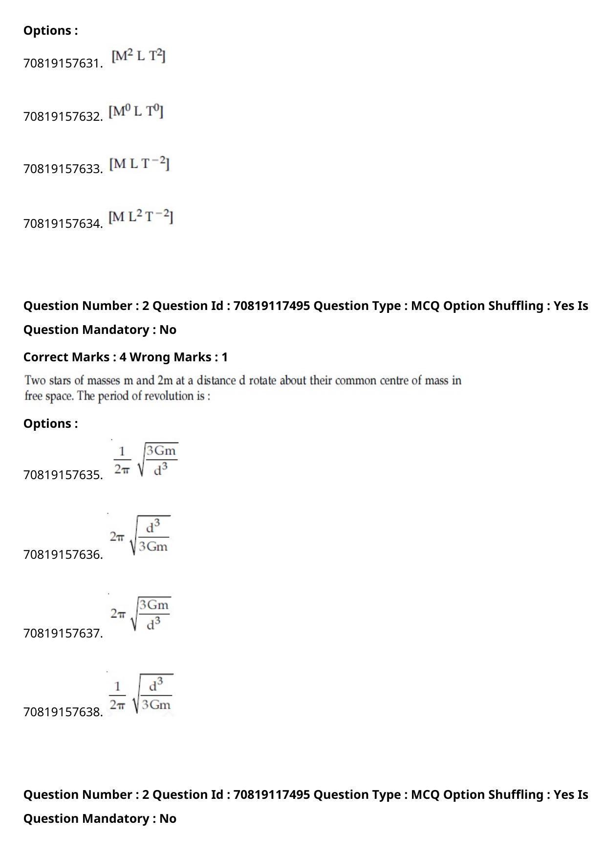 JEE Mains 2021: BTech Gujarati (Shift 1) 24-02-2021 Question Paper - Page 3