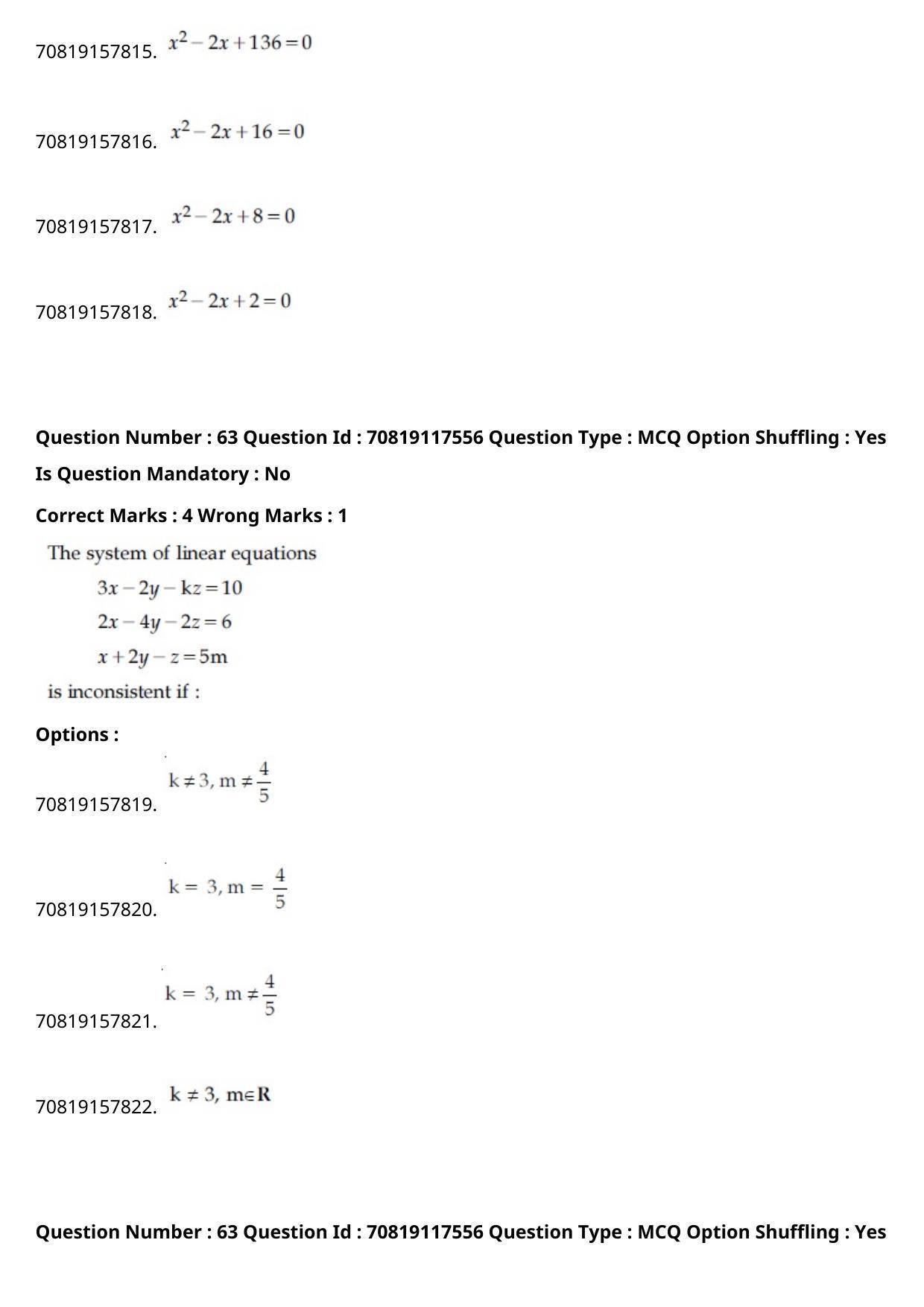 JEE Mains 2021: BTech Gujarati (Shift 1) 24-02-2021 Question Paper - Page 74
