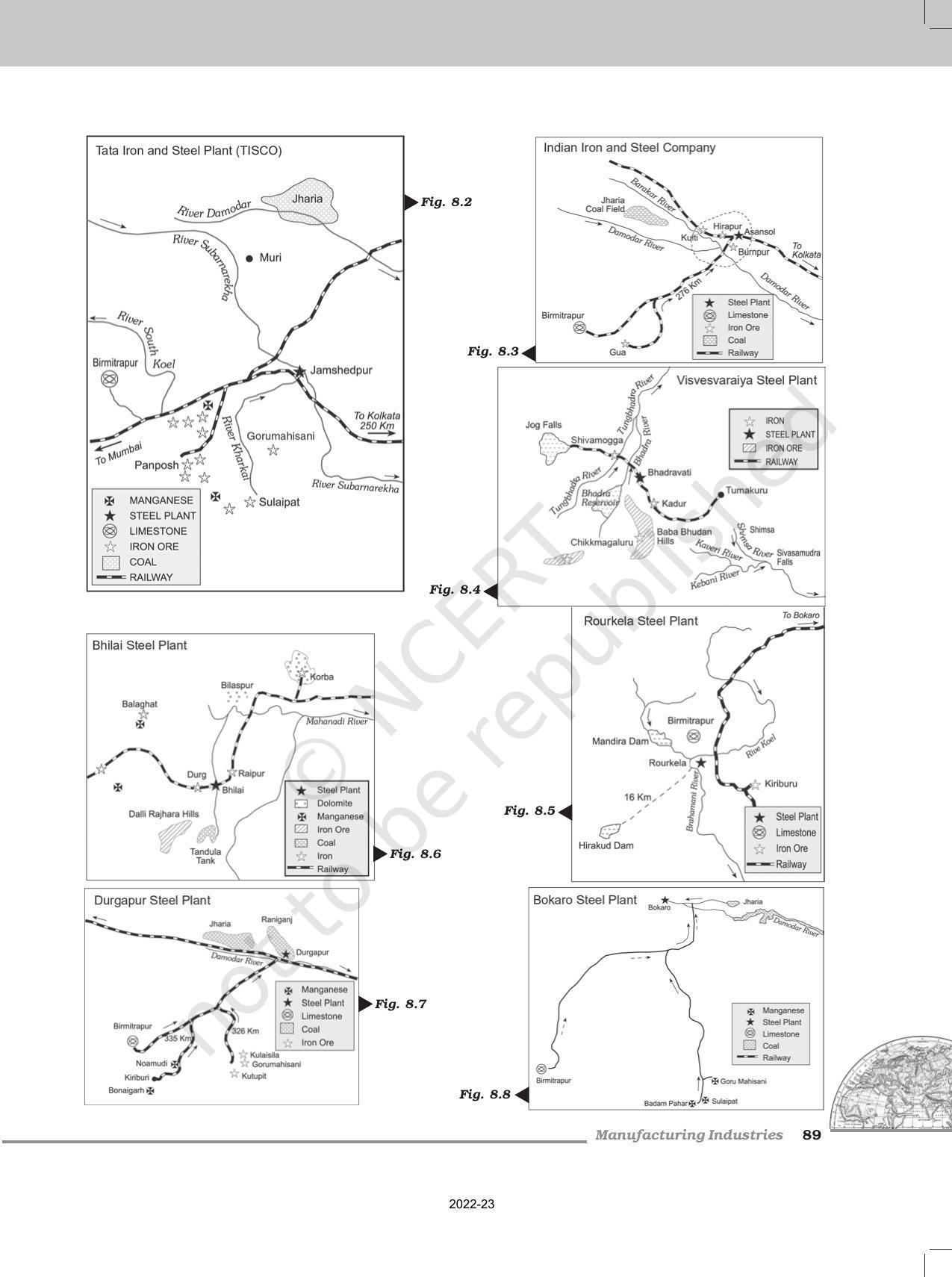 NCERT Book for Class 12 Geography (Part-II) Chapter 8 Manufacturing Industries - Page 5