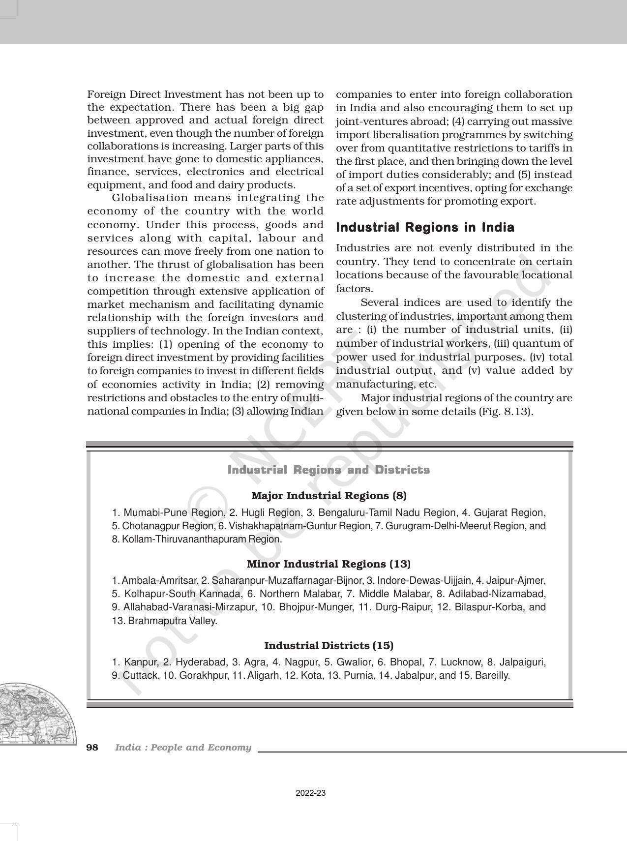 NCERT Book for Class 12 Geography (Part-II) Chapter 8 Manufacturing Industries - Page 14