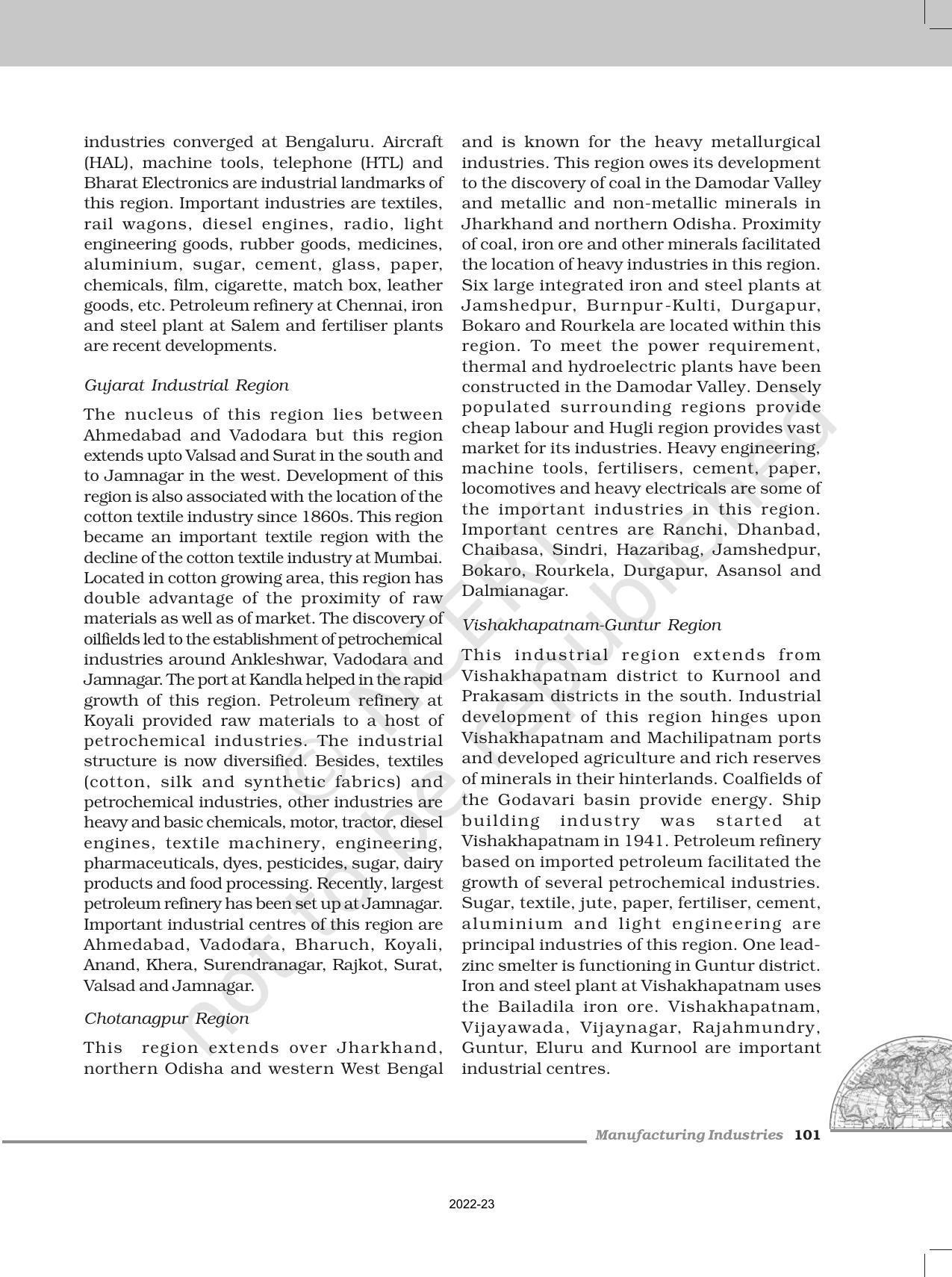 NCERT Book for Class 12 Geography (Part-II) Chapter 8 Manufacturing Industries - Page 17