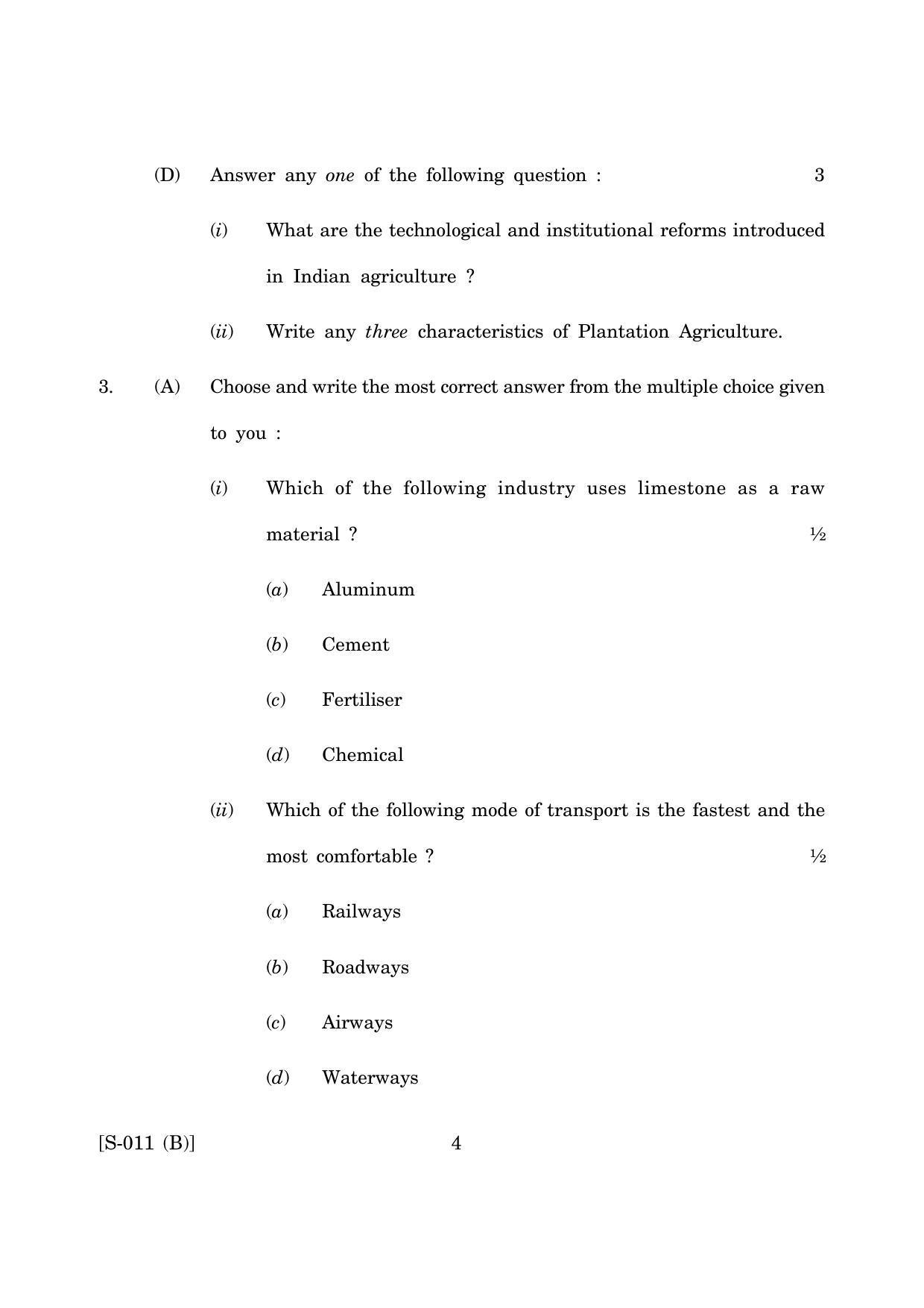 Goa Board Class 10 Social Science 2 E English (June 2019) Question Paper - Page 4
