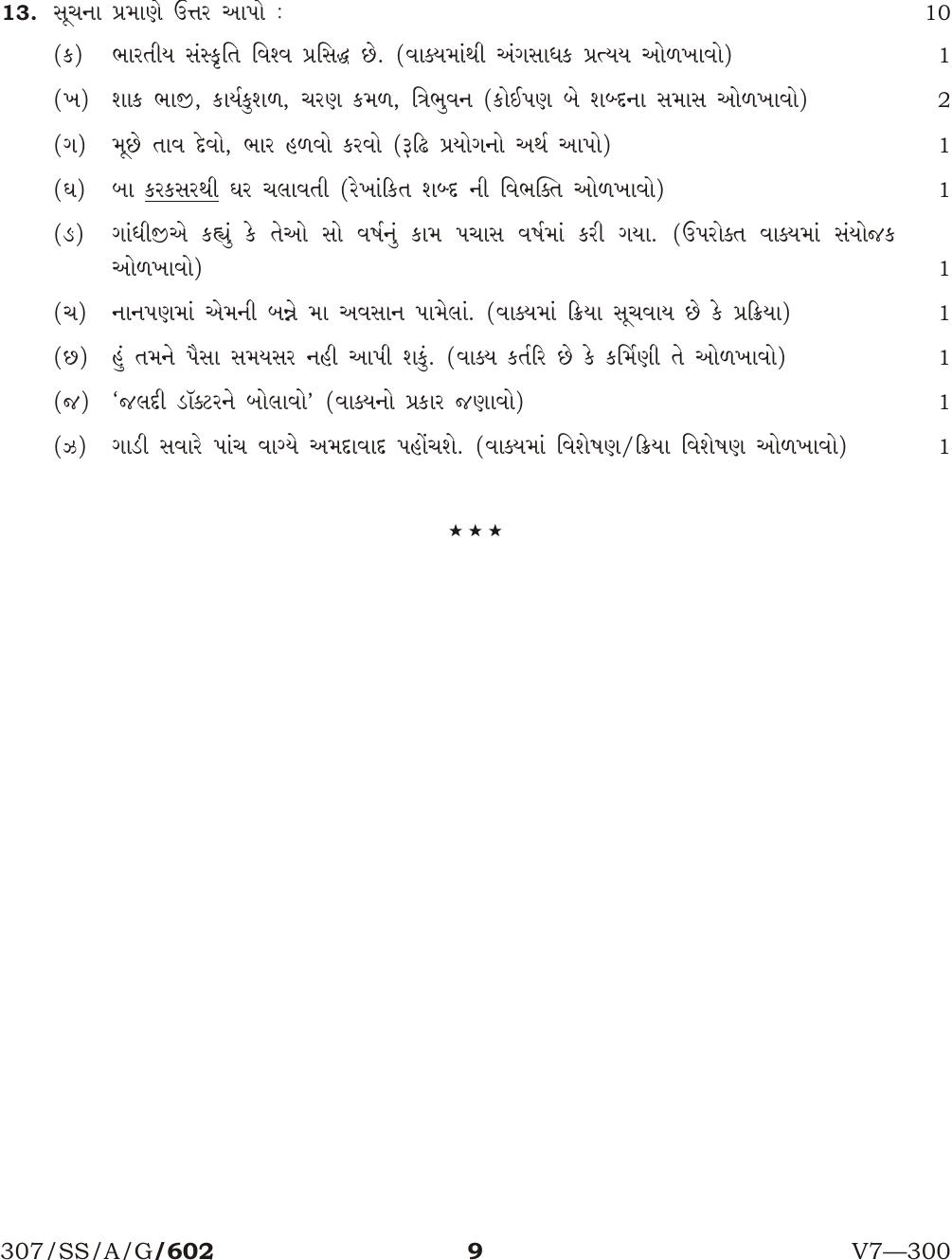 NIOS April 2017 Class 12 Gujarati Question Paper - Page 9