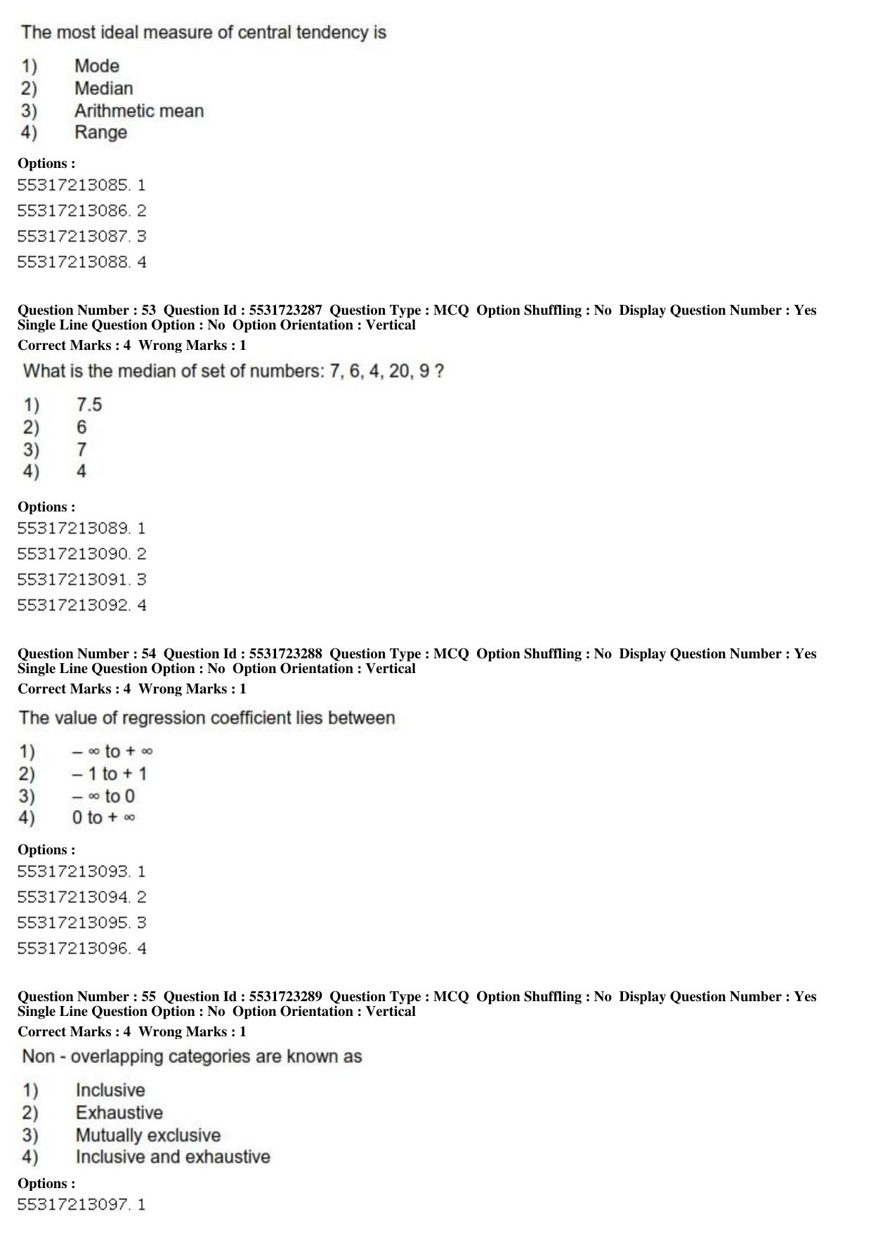 ICAR AIEEA PG 2019 STATISTICAL SCIENCE Question Paper - Page 17