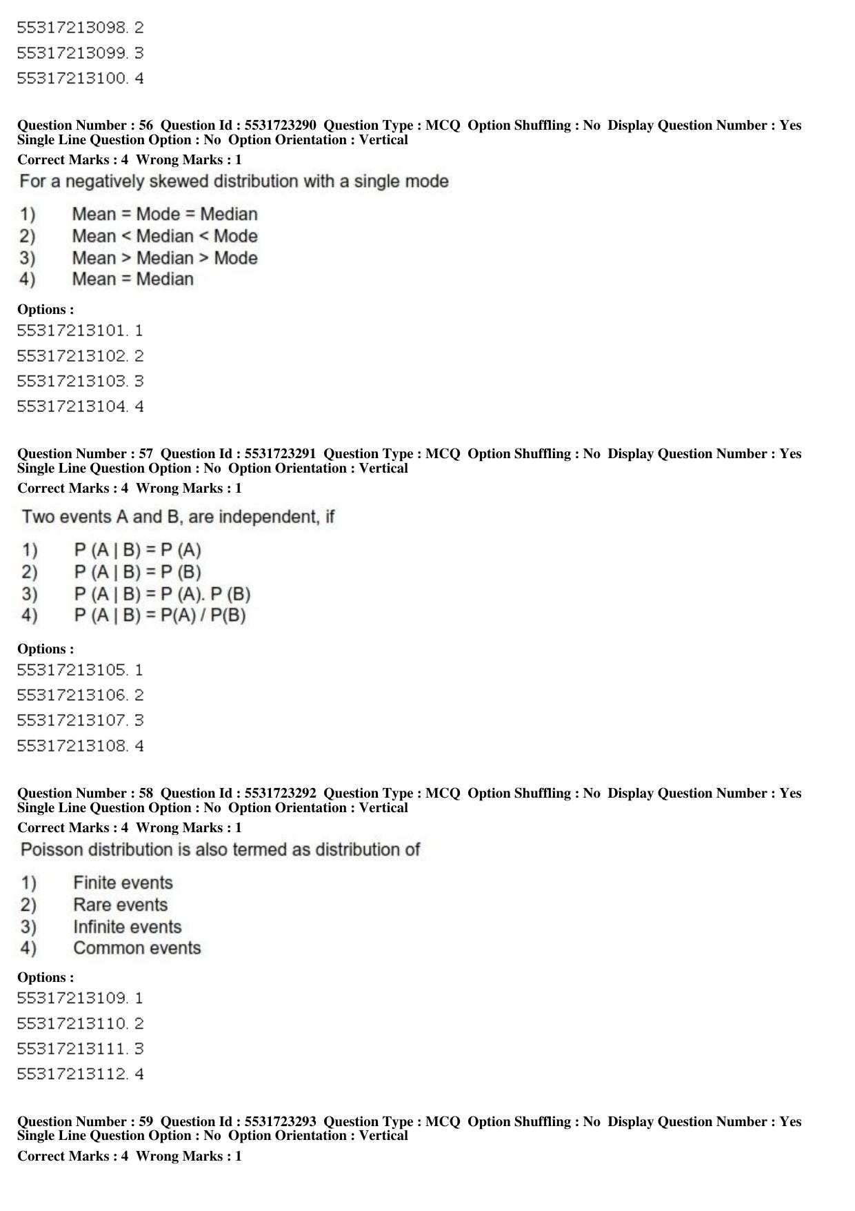 ICAR AIEEA PG 2019 STATISTICAL SCIENCE Question Paper - Page 18
