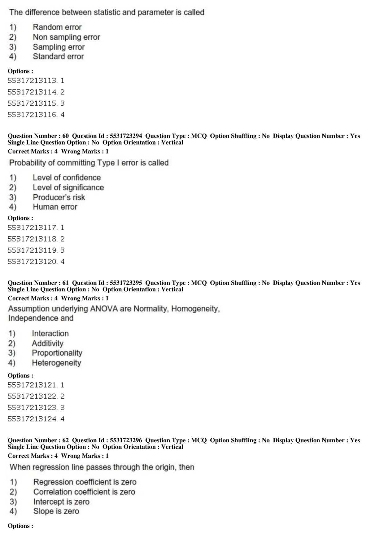 ICAR AIEEA PG 2019 STATISTICAL SCIENCE Question Paper - Page 19