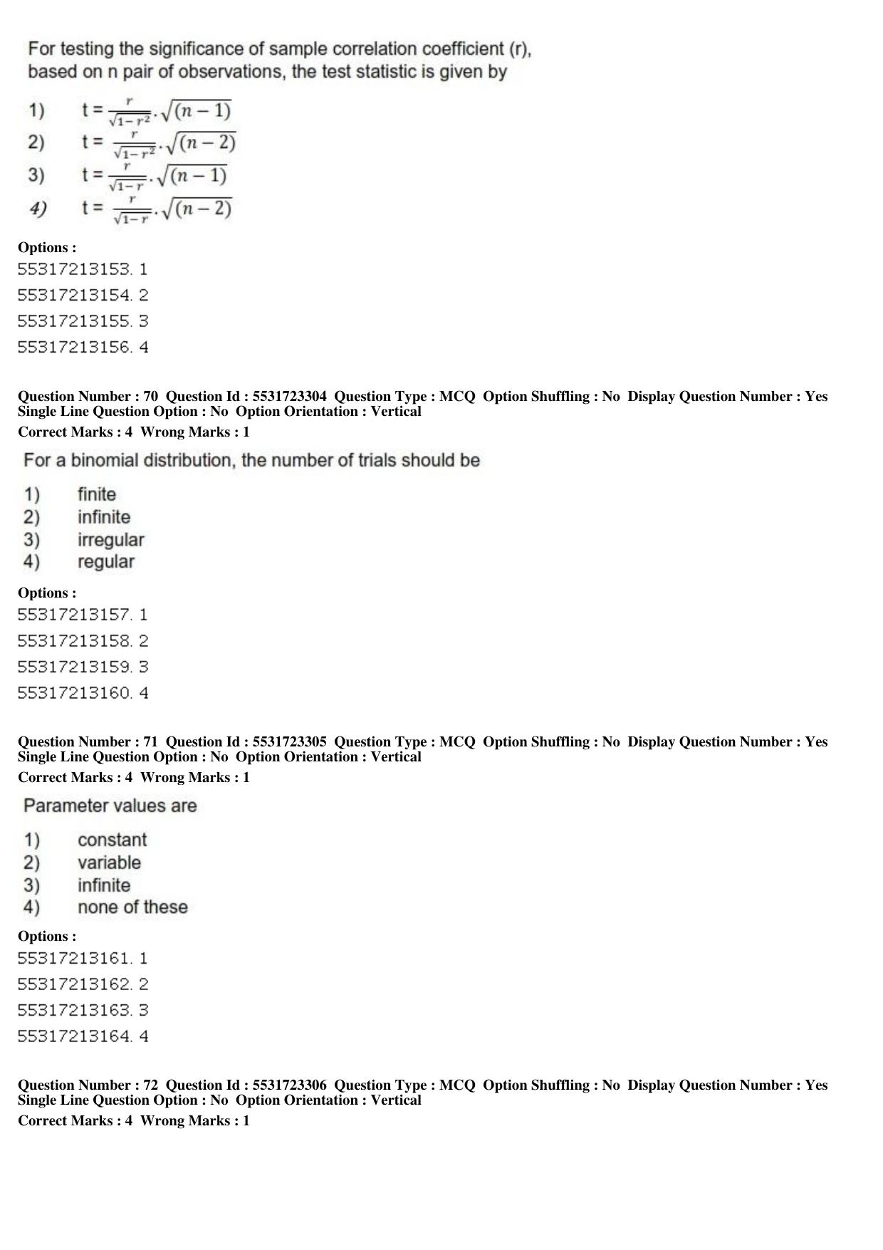 ICAR AIEEA PG 2019 STATISTICAL SCIENCE Question Paper - Page 22