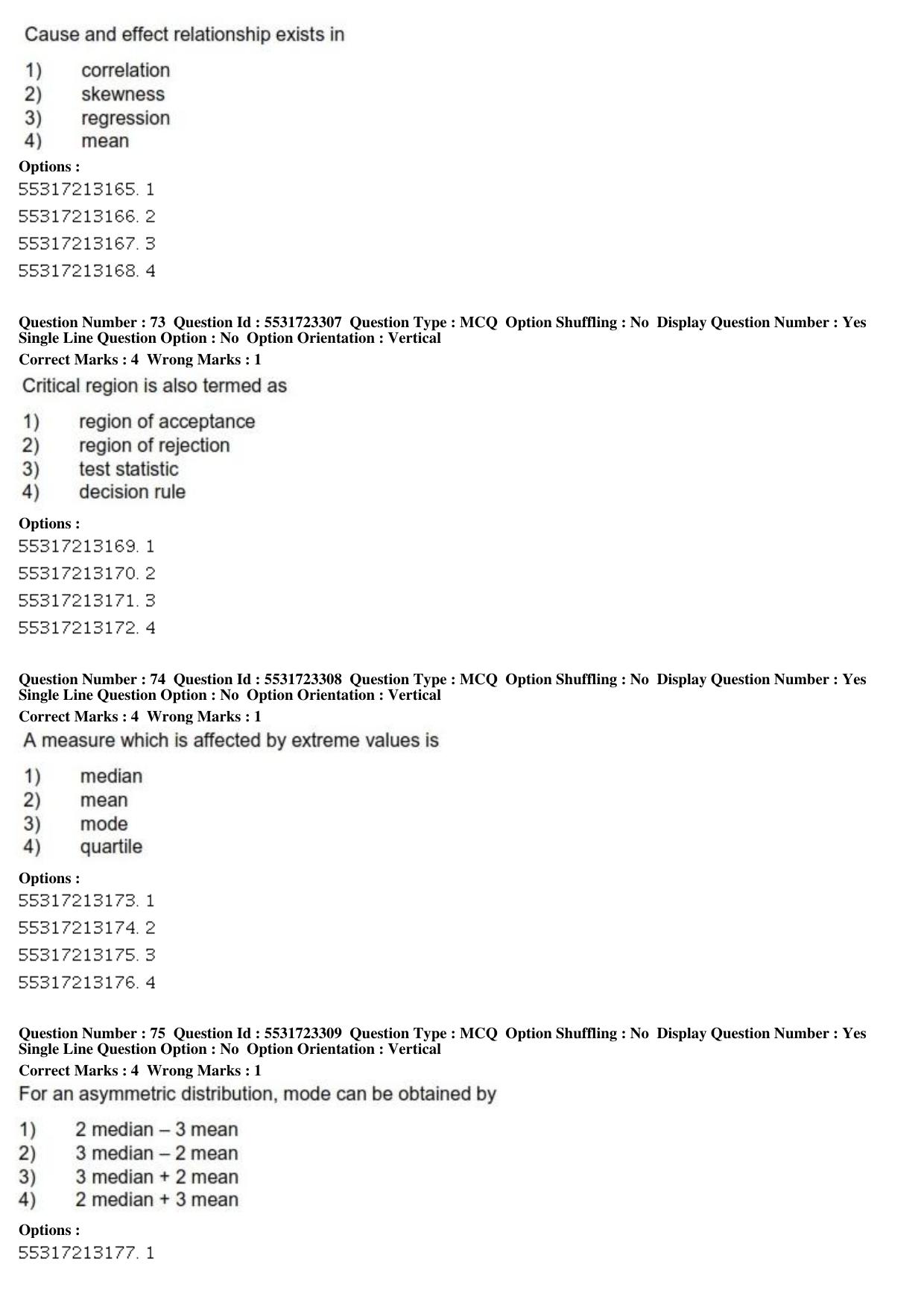 ICAR AIEEA PG 2019 STATISTICAL SCIENCE Question Paper - Page 23