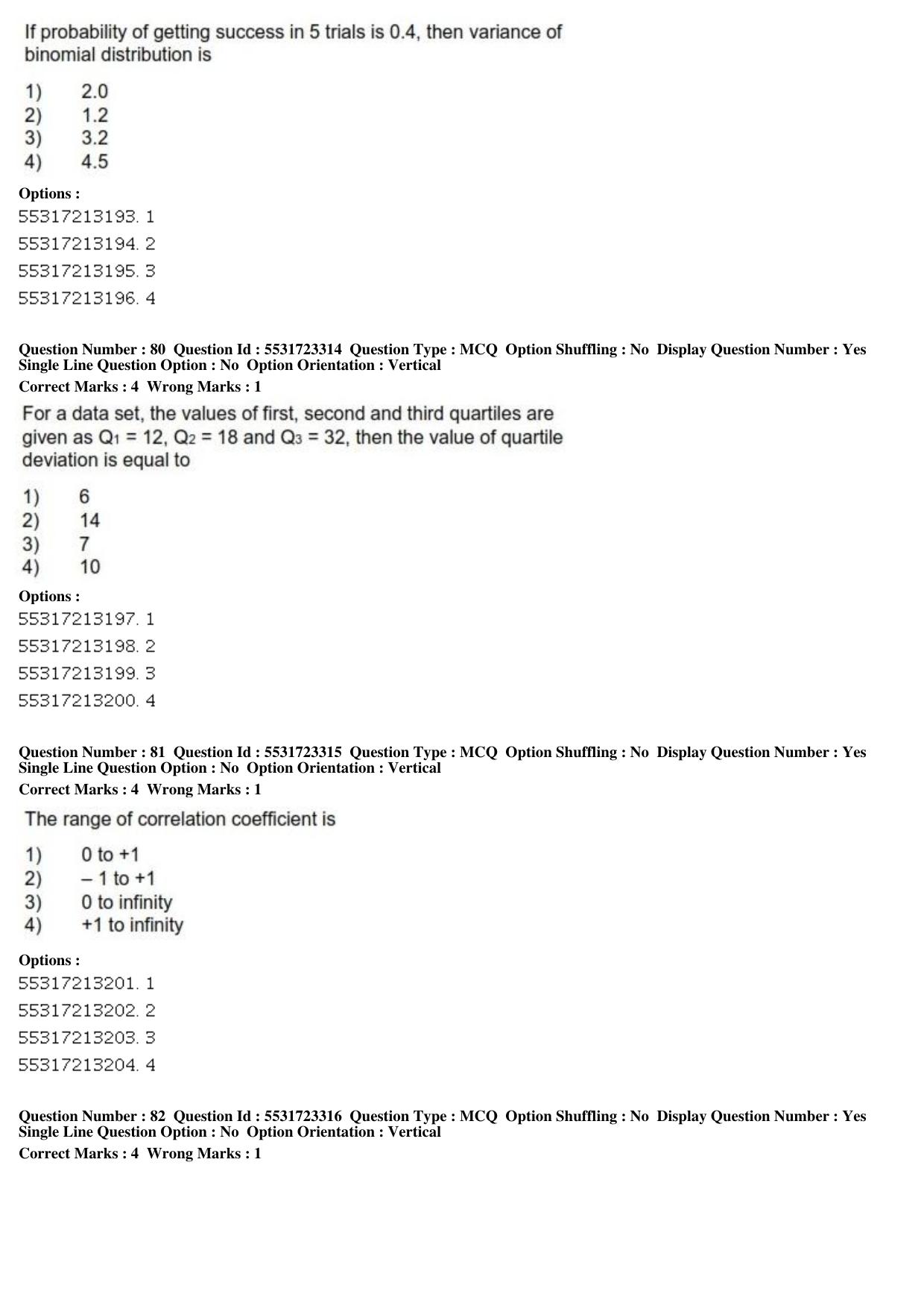 ICAR AIEEA PG 2019 STATISTICAL SCIENCE Question Paper - Page 25