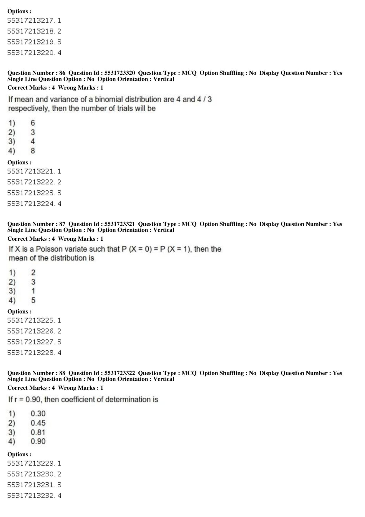 ICAR AIEEA PG 2019 STATISTICAL SCIENCE Question Paper - Page 27