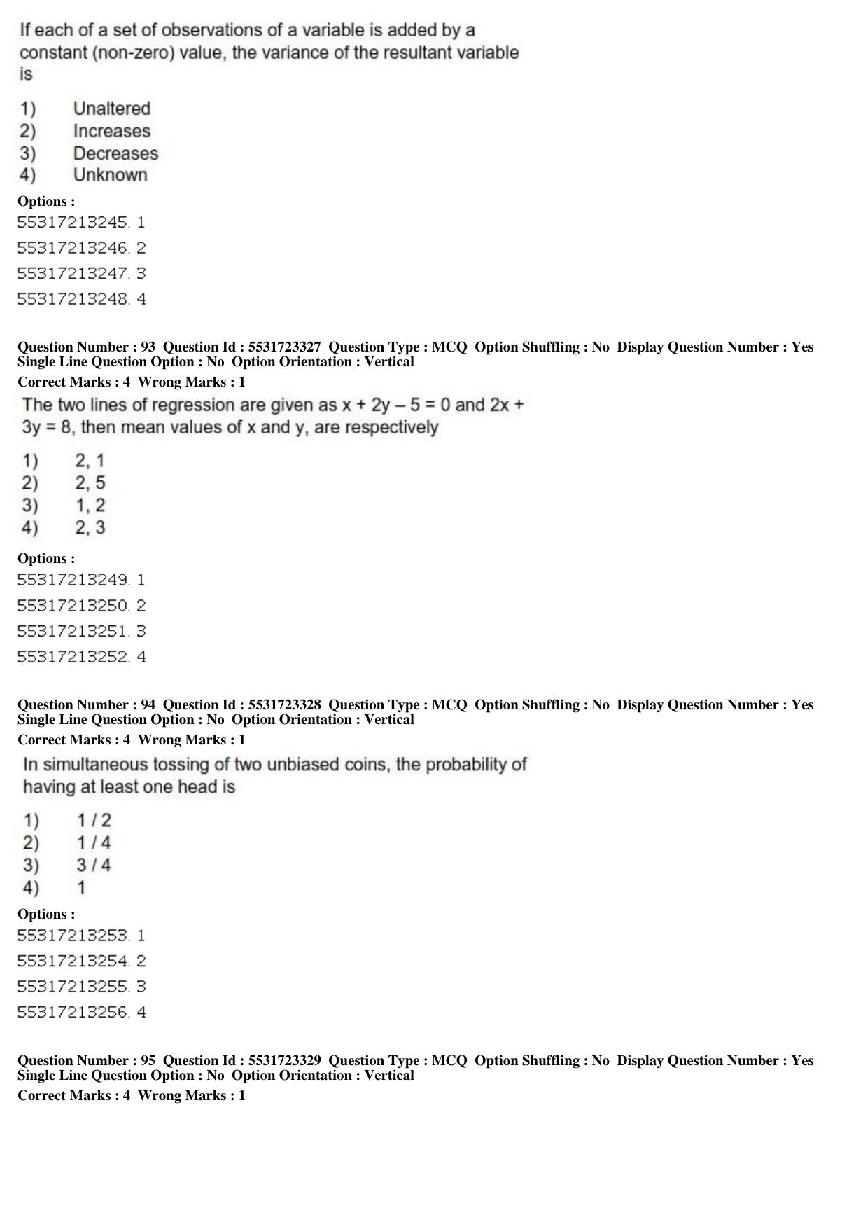 ICAR AIEEA PG 2019 STATISTICAL SCIENCE Question Paper - Page 29