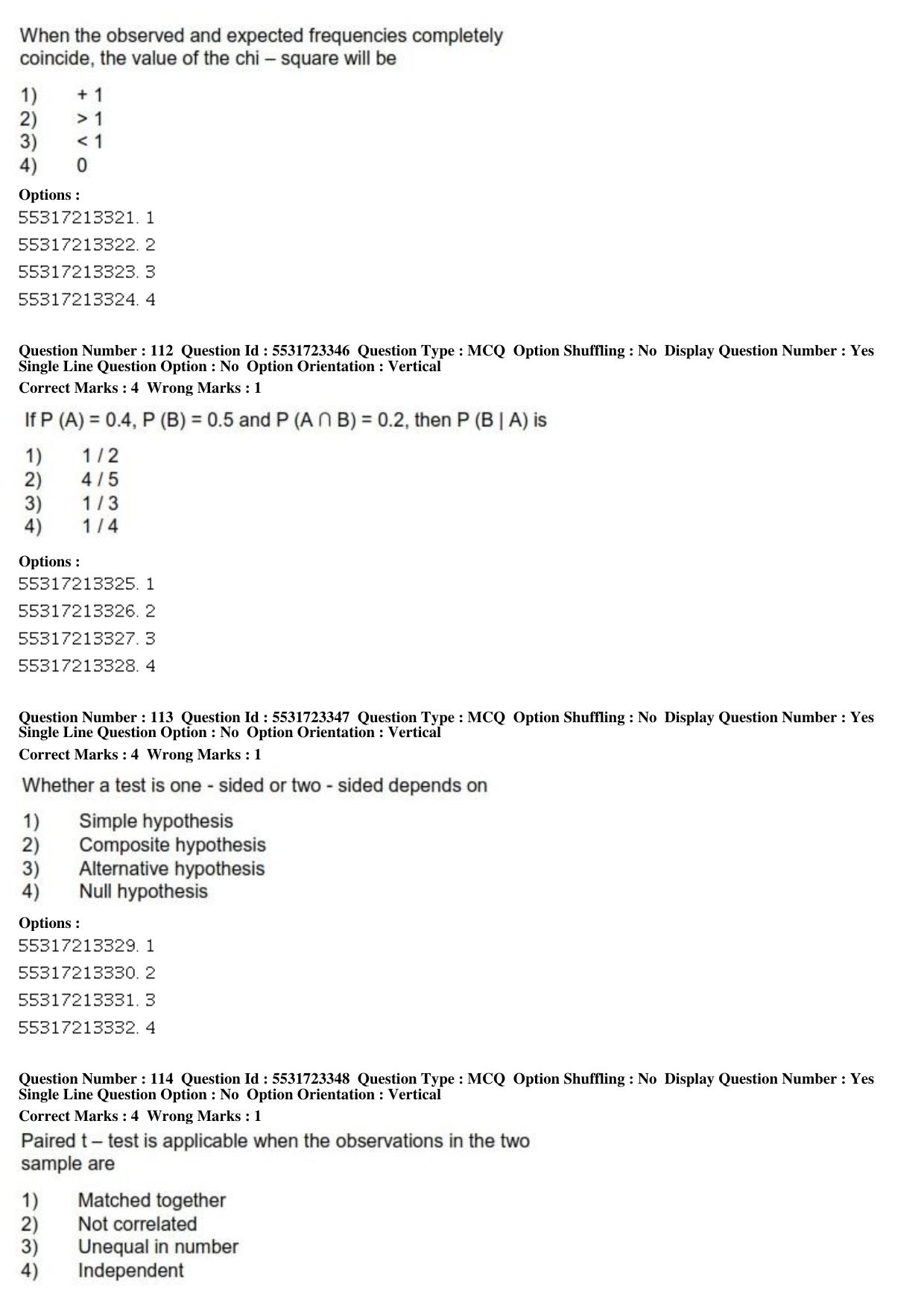 ICAR AIEEA PG 2019 STATISTICAL SCIENCE Question Paper - Page 35