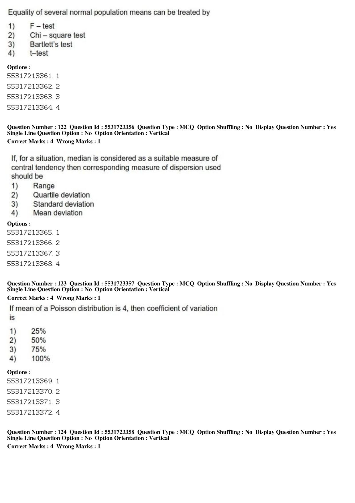 ICAR AIEEA PG 2019 STATISTICAL SCIENCE Question Paper - Page 38