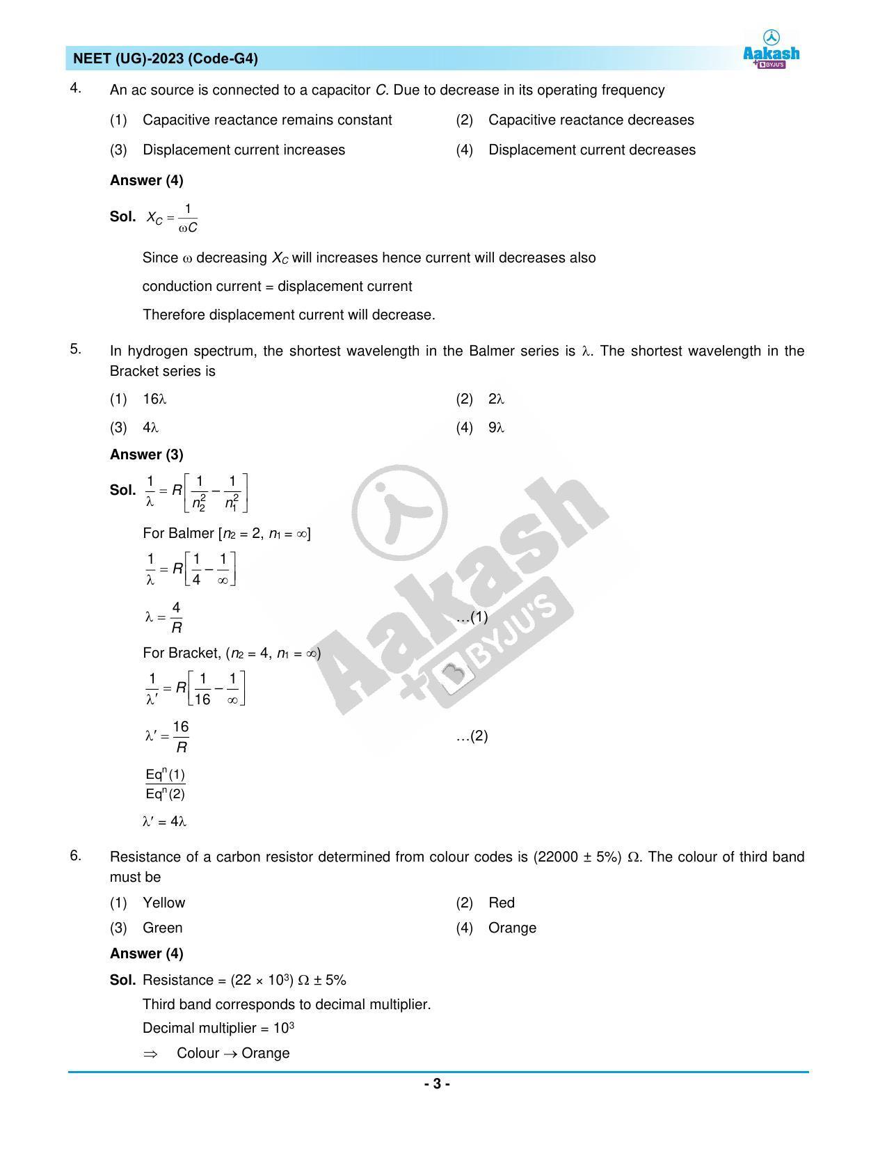 NEET 2023 Question Paper G4 - Page 3
