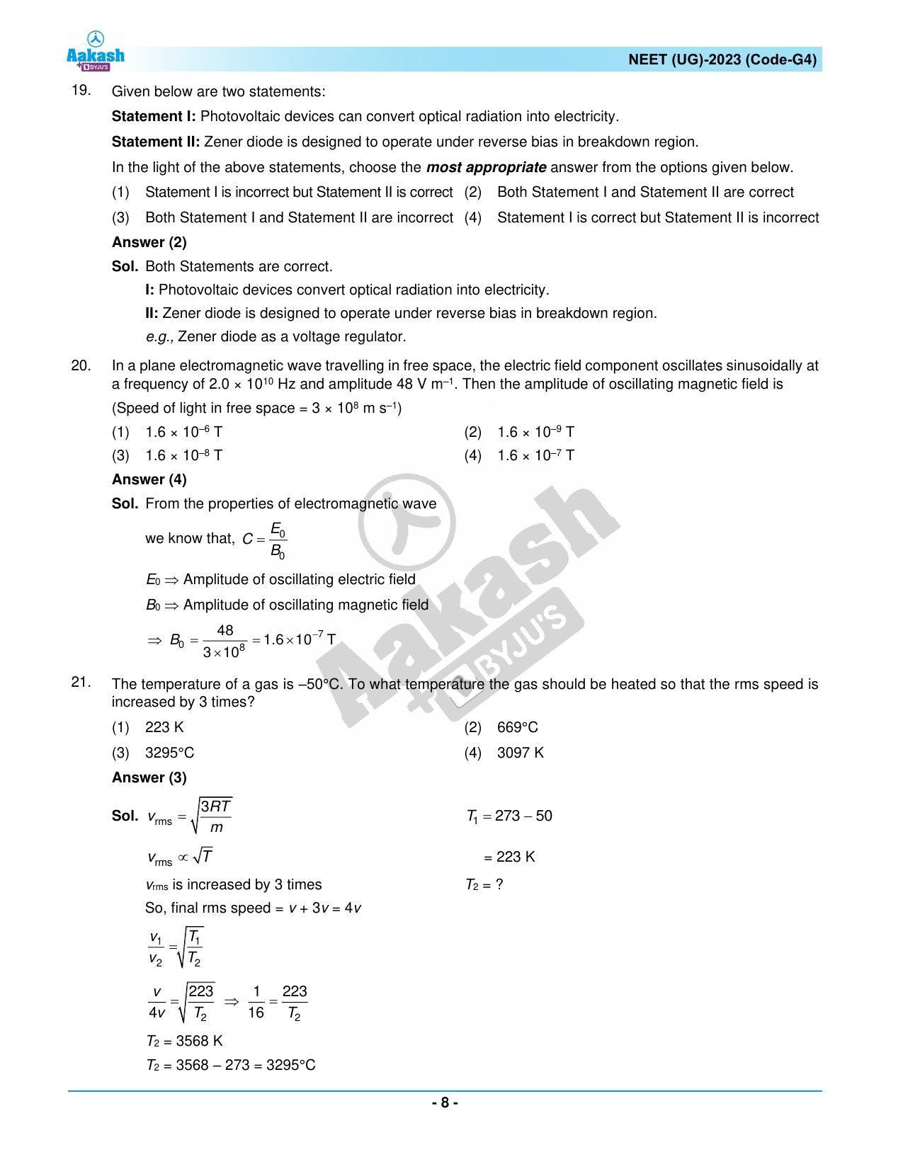 NEET 2023 Question Paper G4 - Page 8