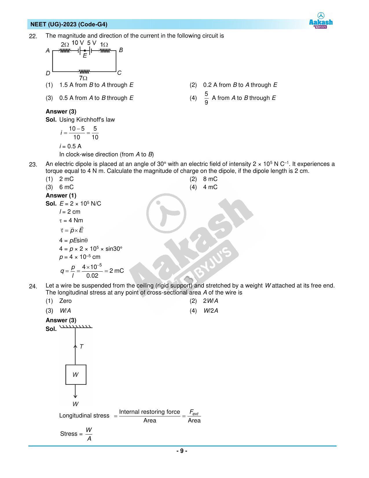 NEET 2023 Question Paper G4 - Page 9