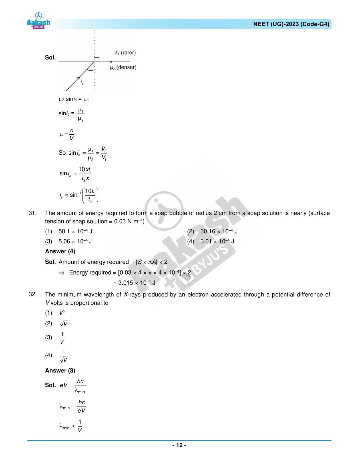 NEET 2023 Question Paper G4 - Page 12