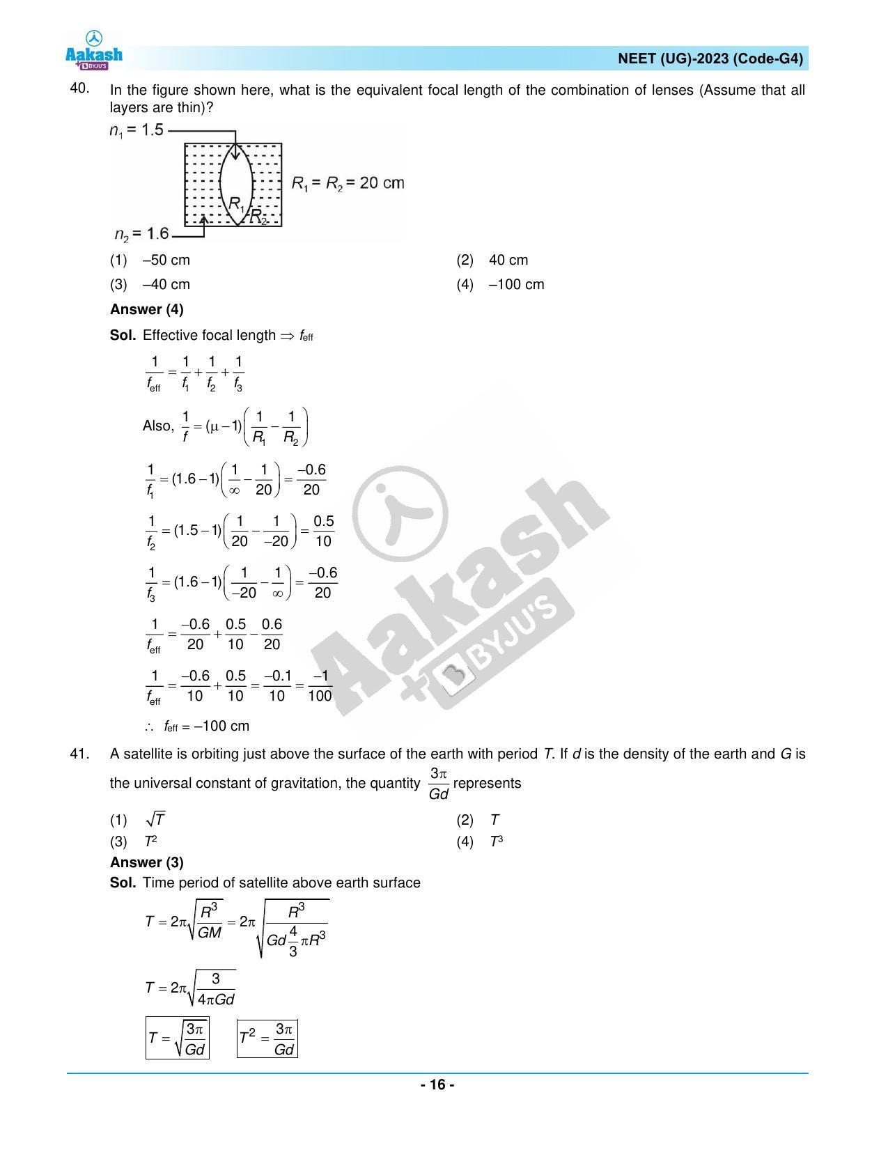 NEET 2023 Question Paper G4 - Page 16