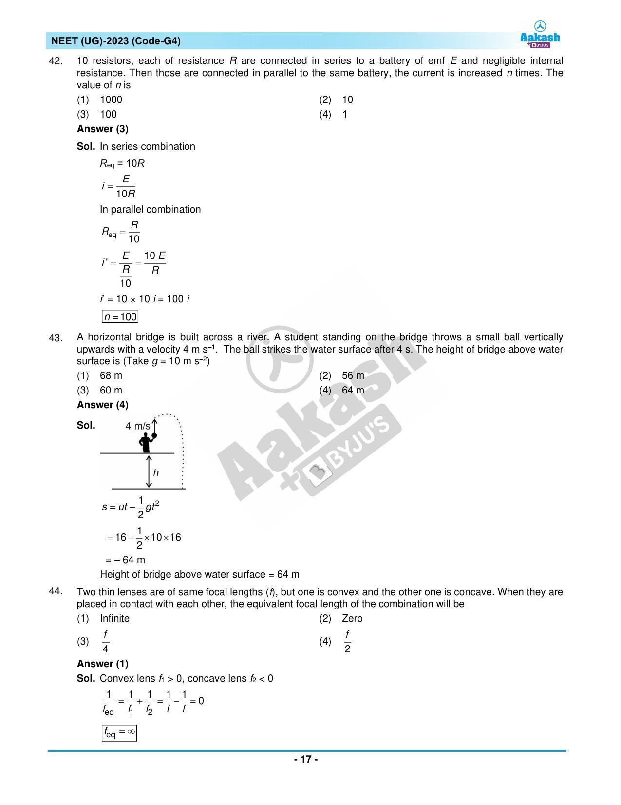 NEET 2023 Question Paper G4 - Page 17
