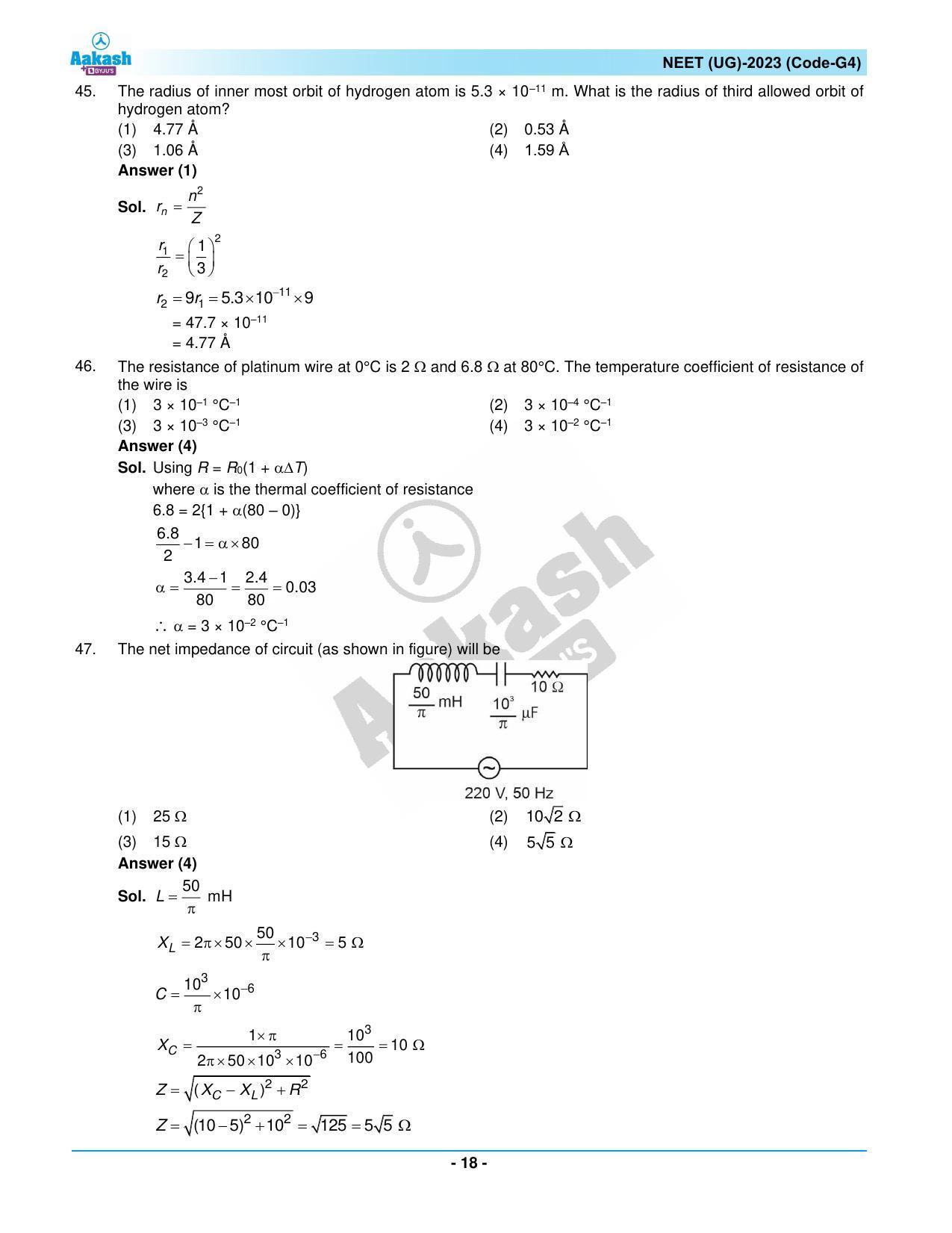 NEET 2023 Question Paper G4 - Page 18