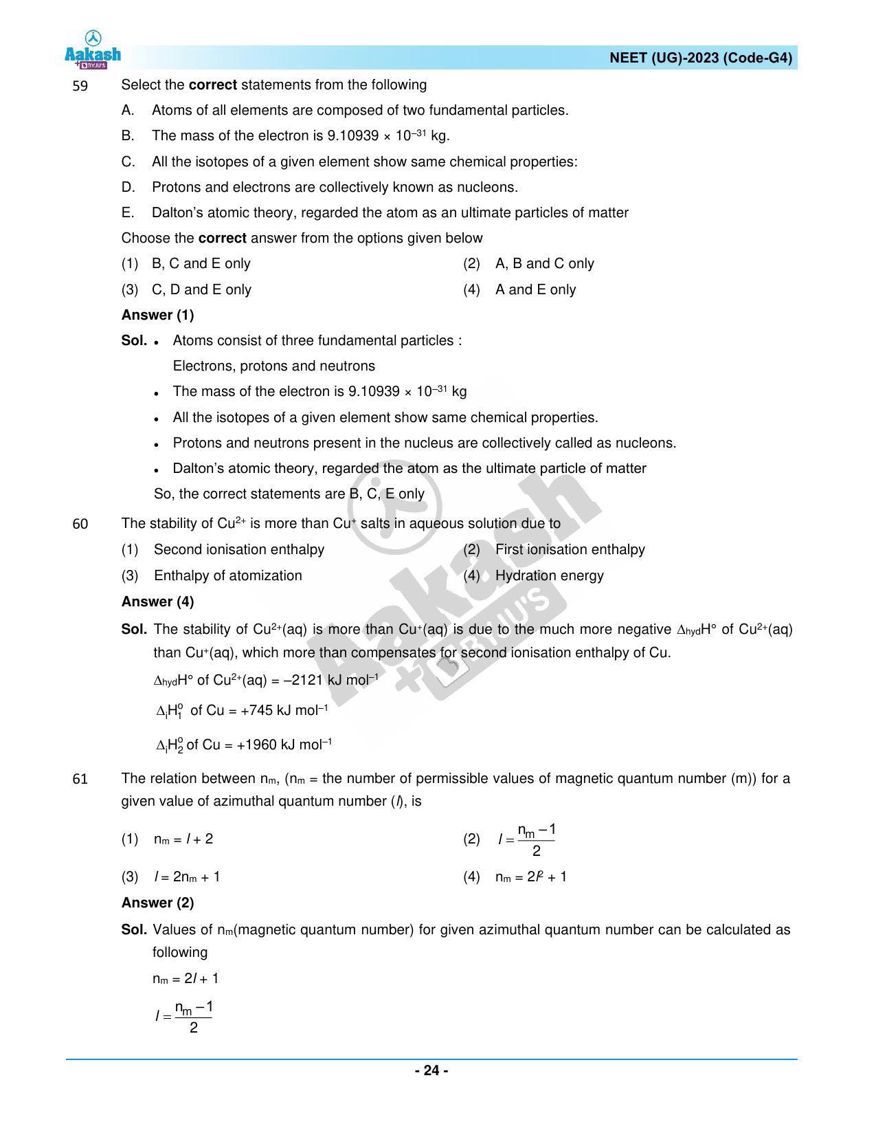 NEET 2023 Question Paper G4 - Page 24