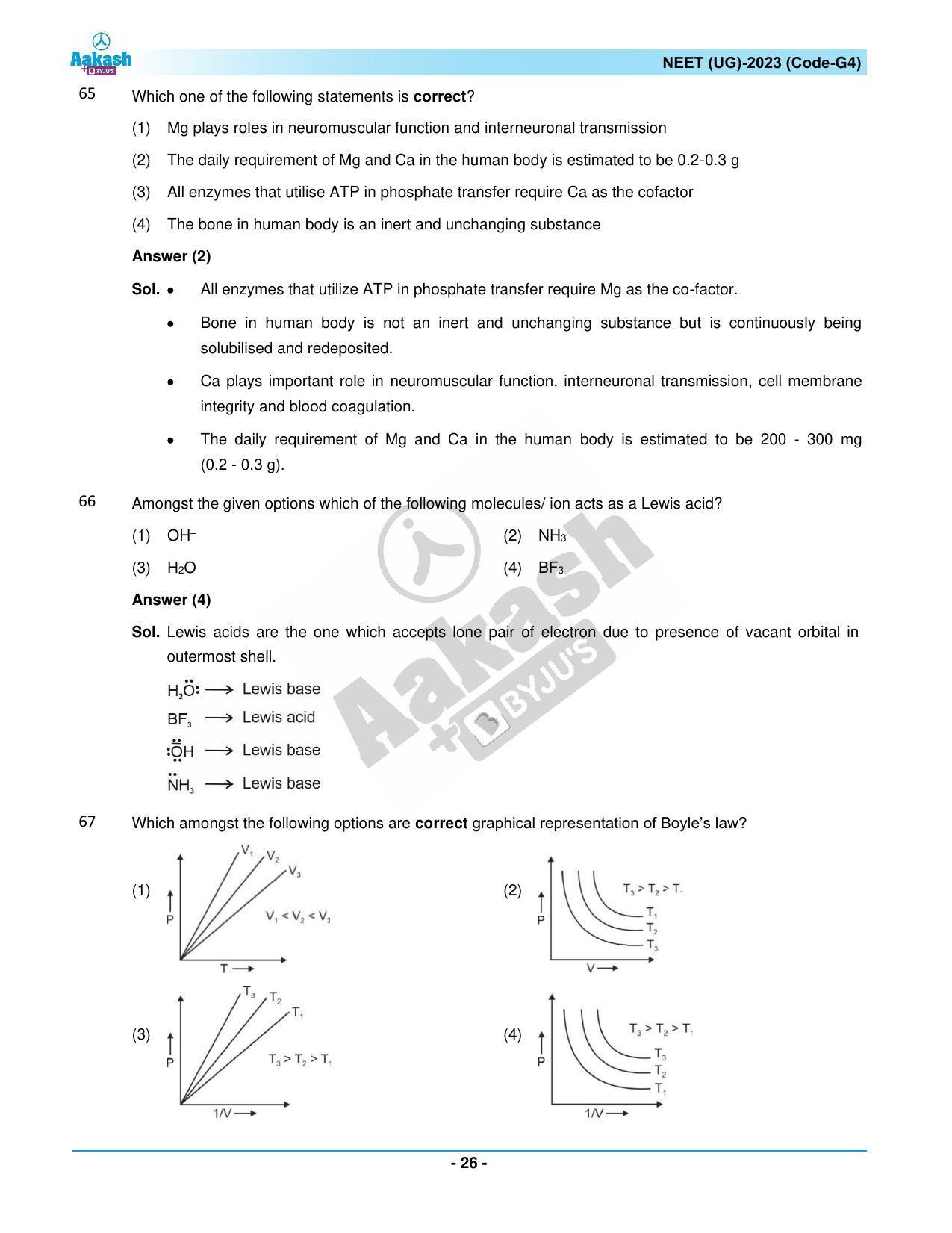 NEET 2023 Question Paper G4 - Page 26