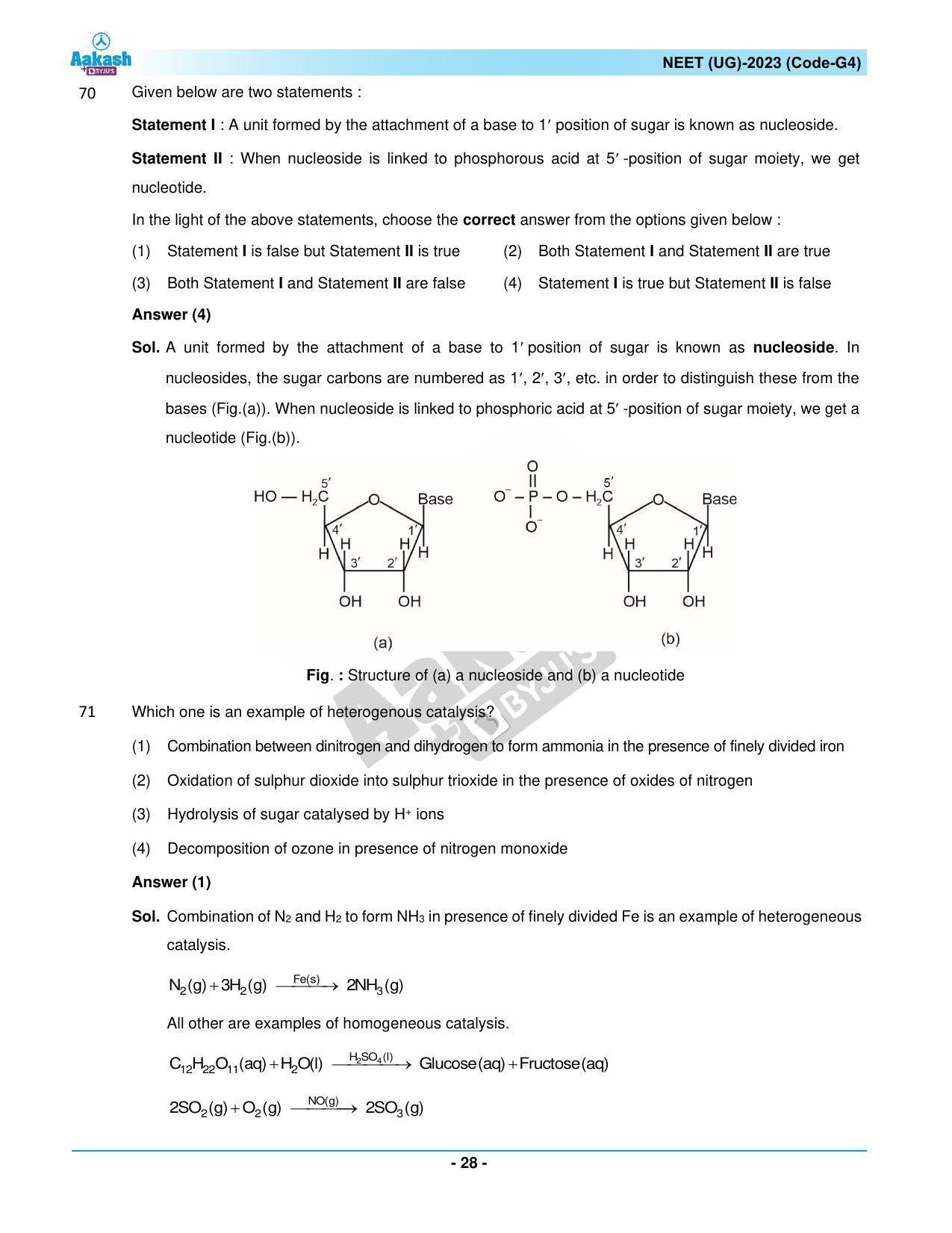 NEET 2023 Question Paper G4 - Page 28