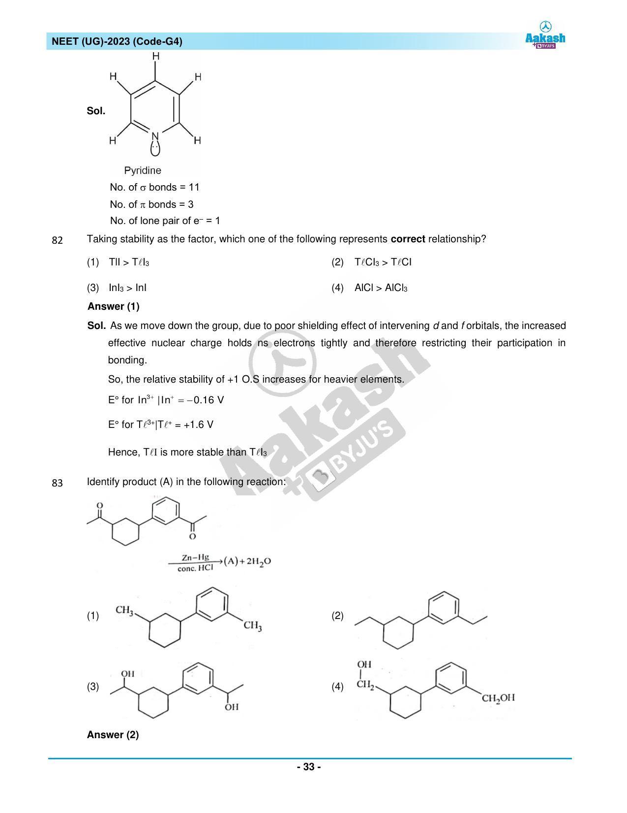 NEET 2023 Question Paper G4 - Page 33