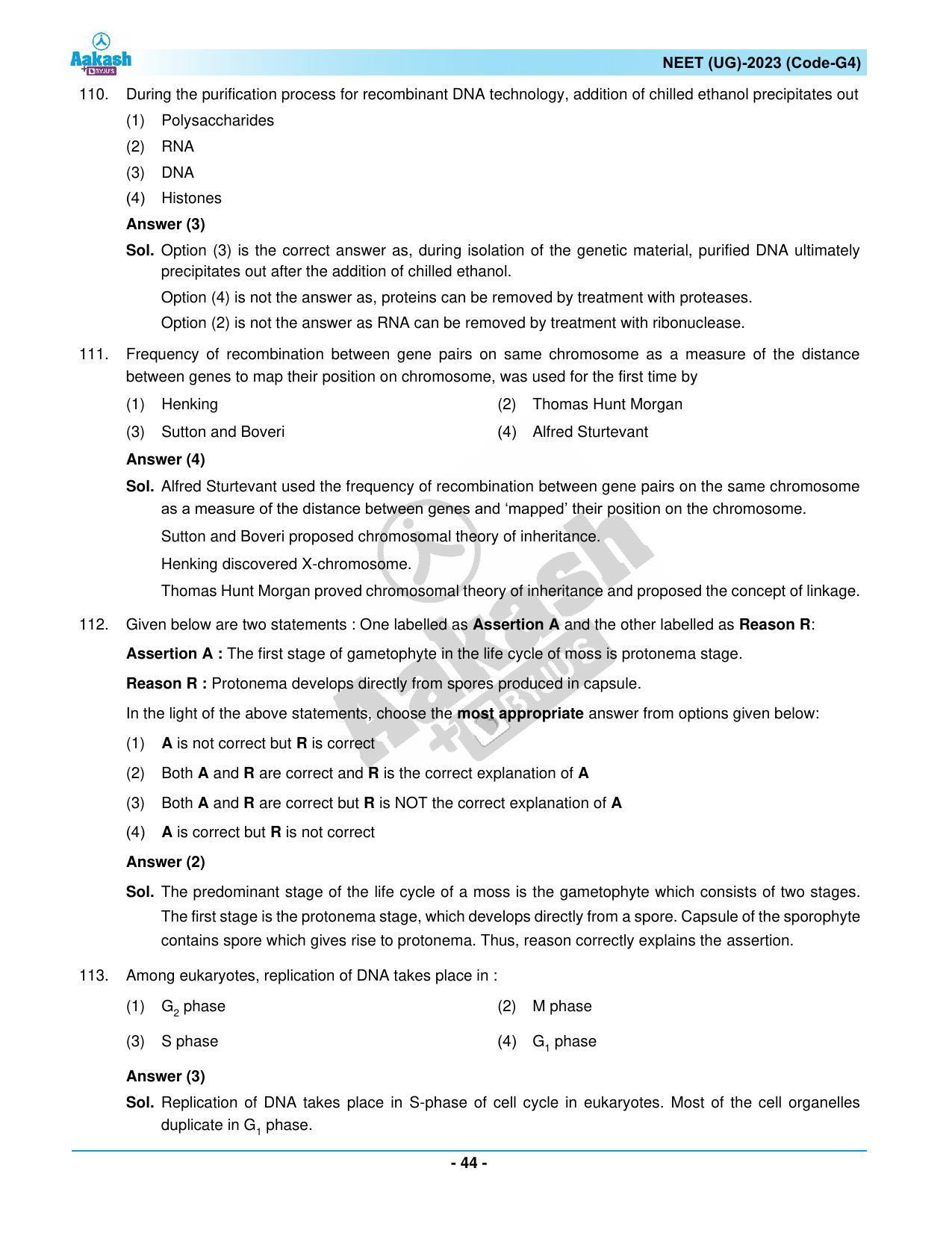 NEET 2023 Question Paper G4 - Page 44
