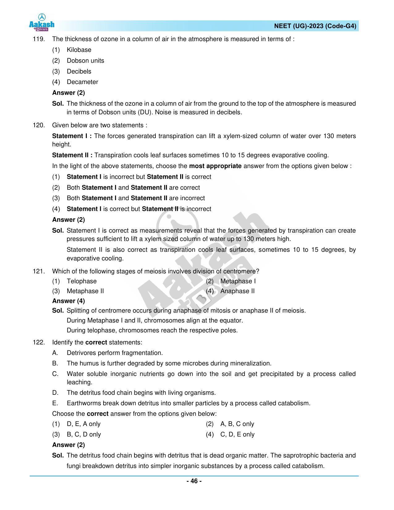 NEET 2023 Question Paper G4 - Page 46