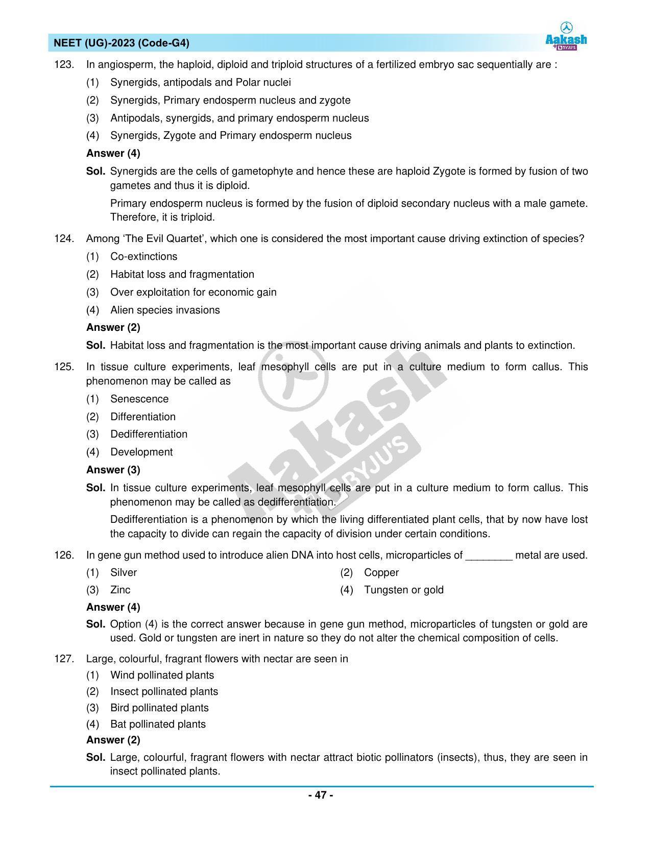 NEET 2023 Question Paper G4 - Page 47