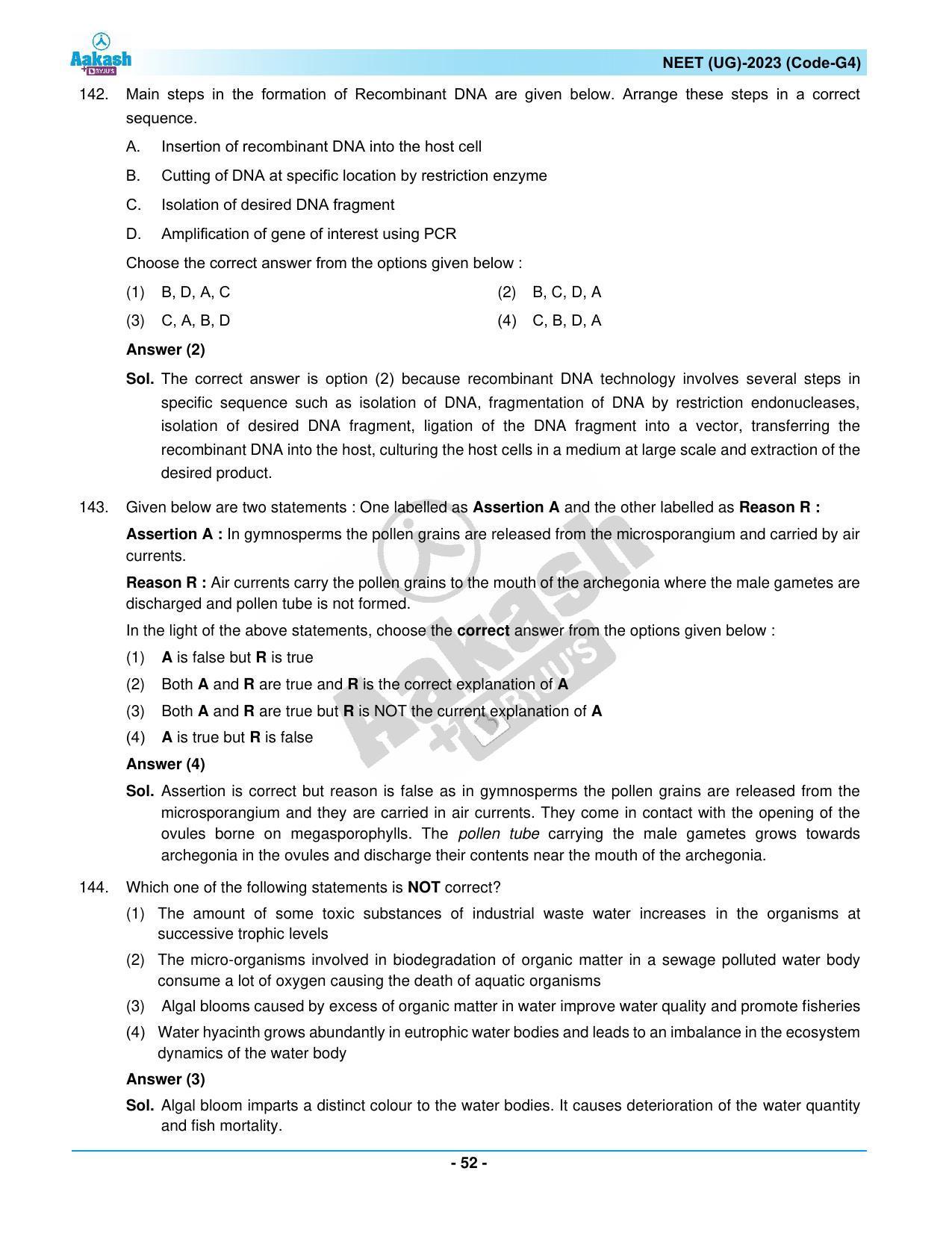 NEET 2023 Question Paper G4 - Page 52