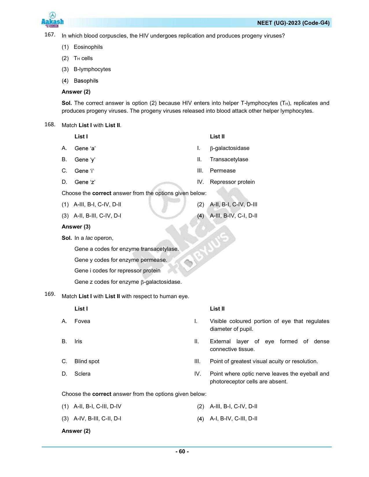 NEET 2023 Question Paper G4 - Page 60