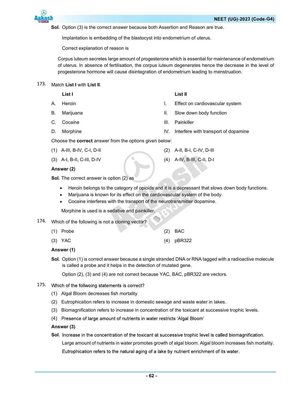 NEET 2023 Question Paper G4 - Page 62