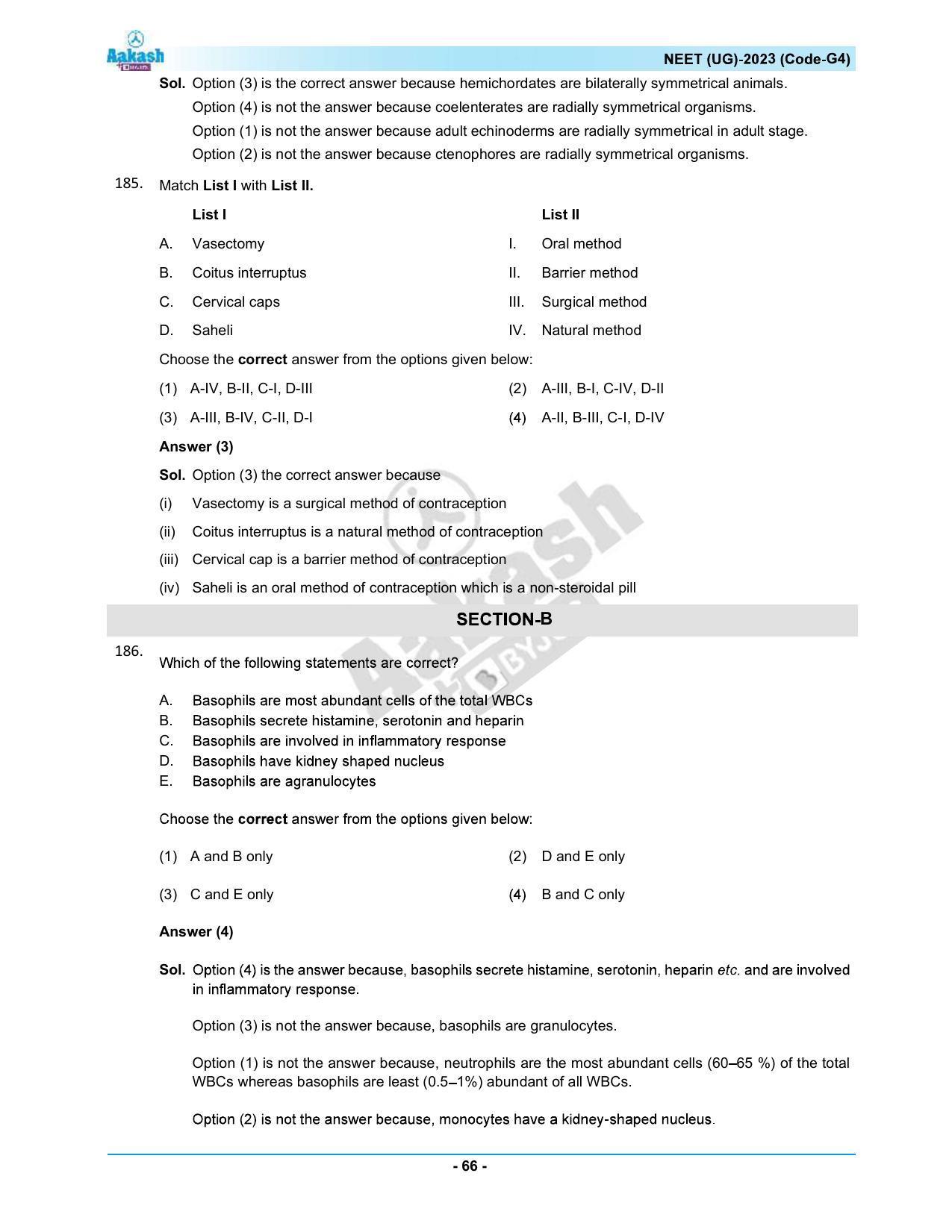 NEET 2023 Question Paper G4 - Page 66